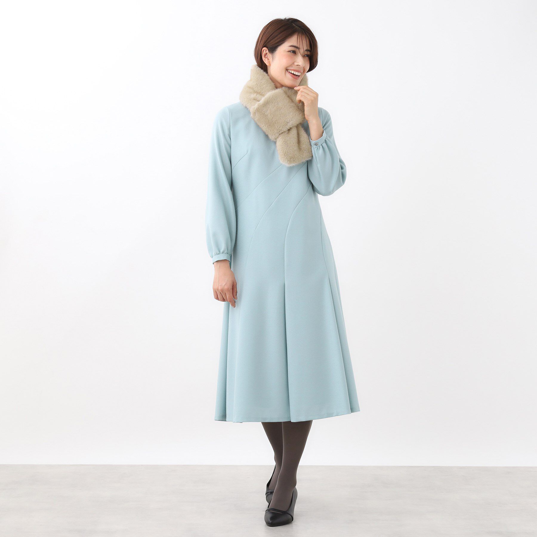 Reflect「【コーディネートのアクセントに◎】リバーシブルフェイクファーストール」|ストール|