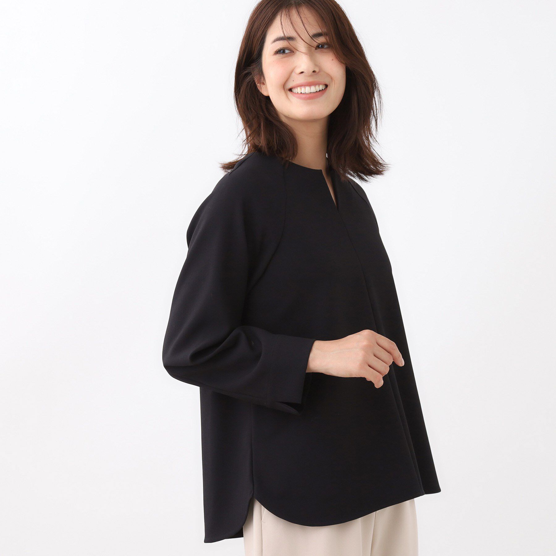 Reflect「【レイヤードスタイル◎／セットアップ可】ラグランスリーブプルオーバー」|シャツ・ブラウス|