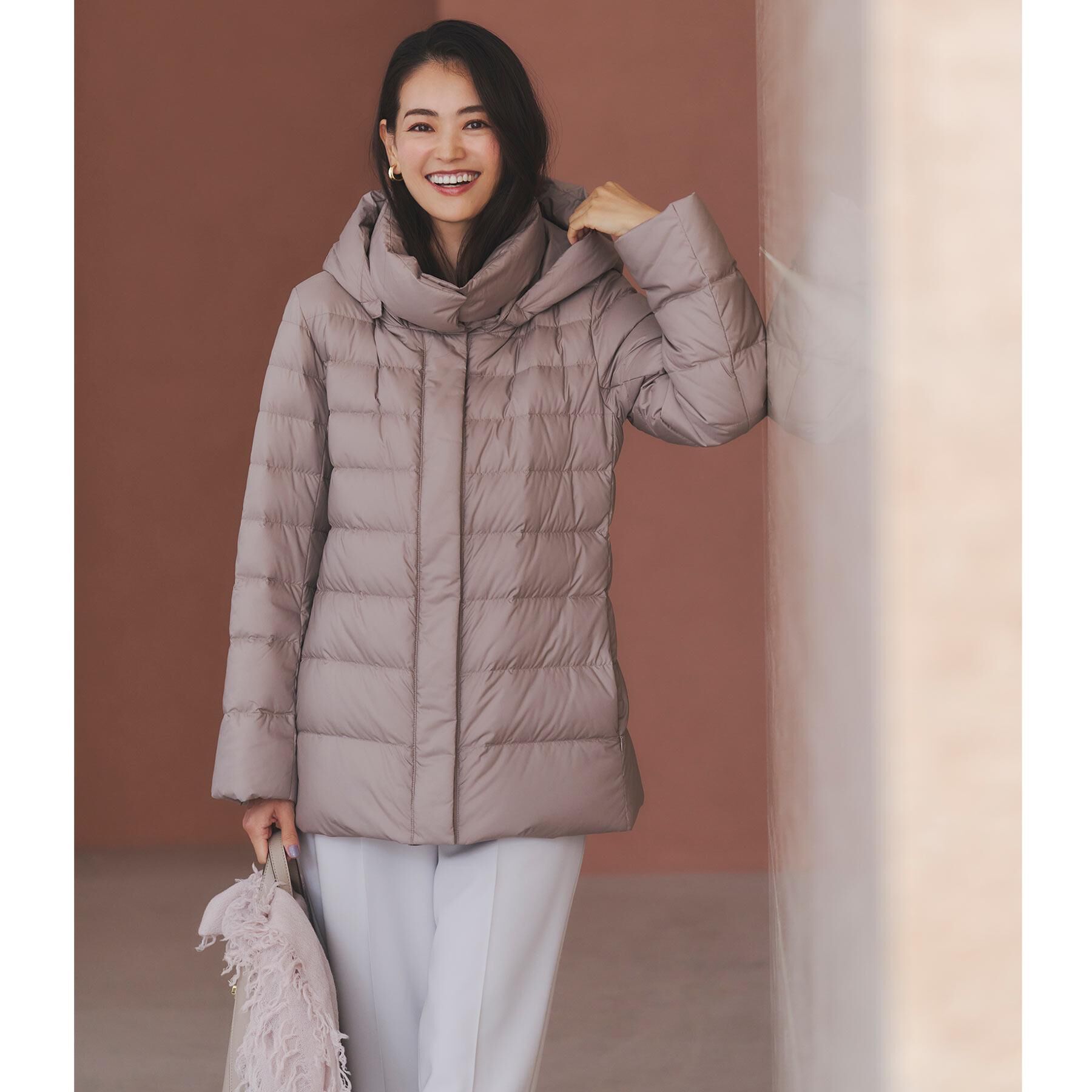 Reflect「【定番人気】フーデッドミドルダウンコート」|ダウン|