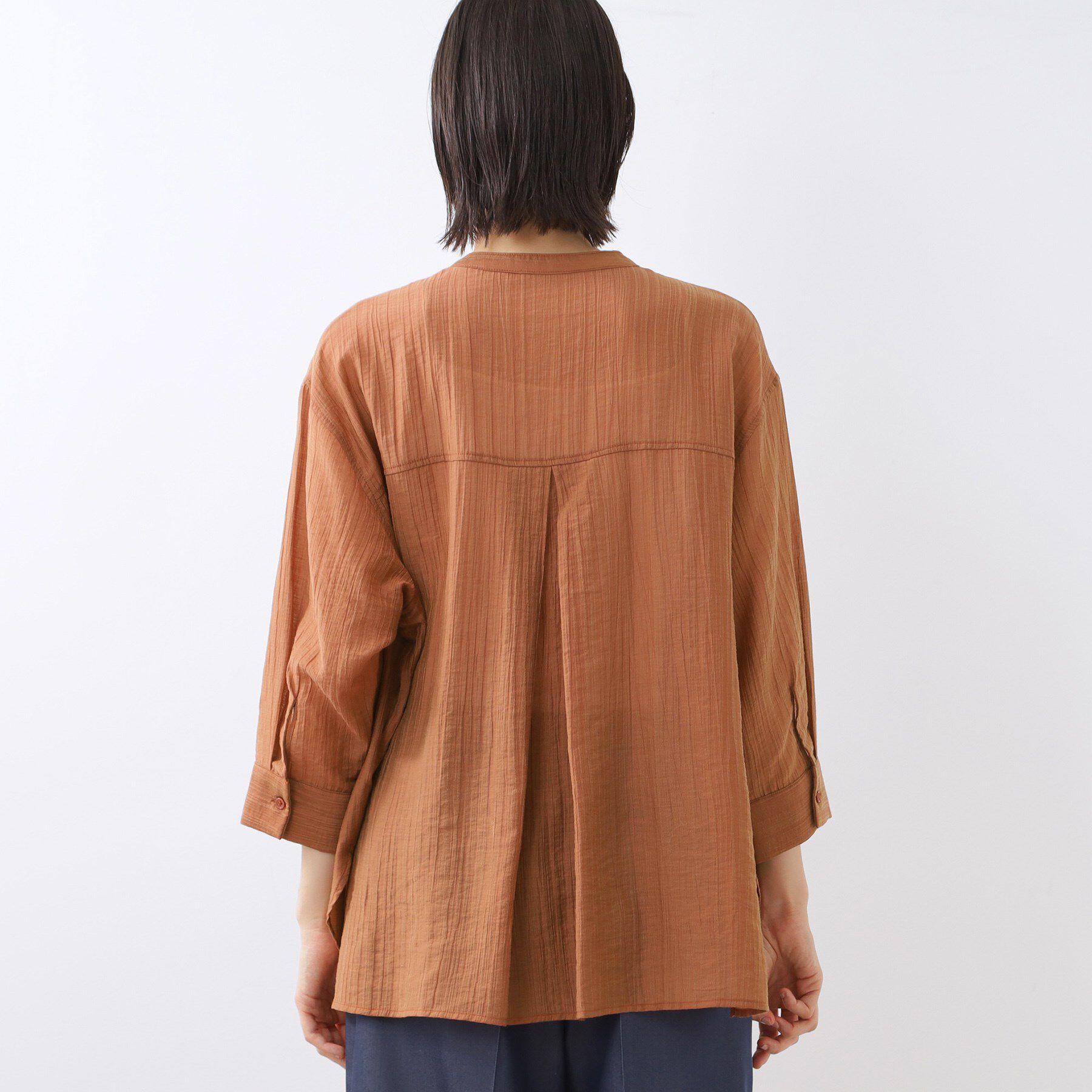 Reflect「【重ね着でも一枚着でも◎】バンドカラーオーバーサイズシャツブラウス」|シャツ・ブラウス|