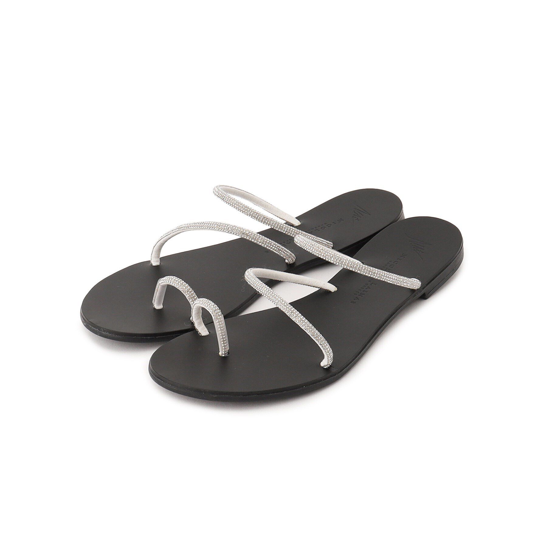 DRESSTERIOR「NICOLAS LAINAS（ニコラスライナス【別注】シルバークリスタルサンダル」|サンダル|シルバー(006)