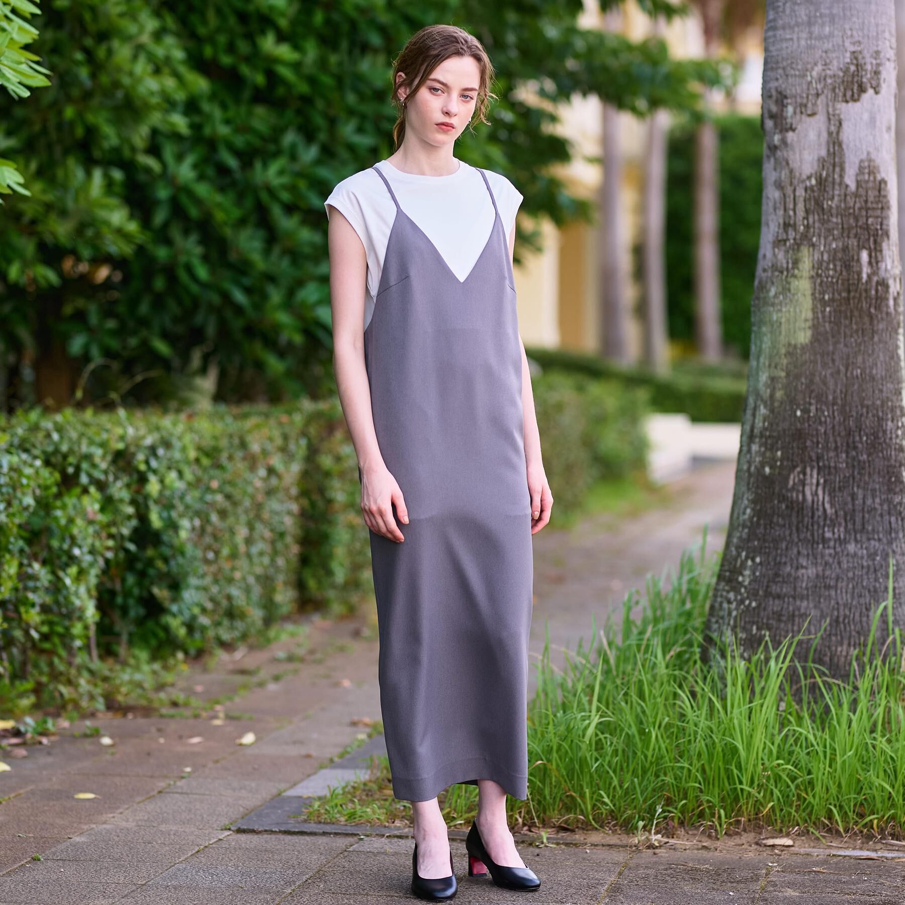 DRESSTERIOR「【美人百花/モデル美香着用】コンフォートアイラインキャミワンピース」|ワンピース|