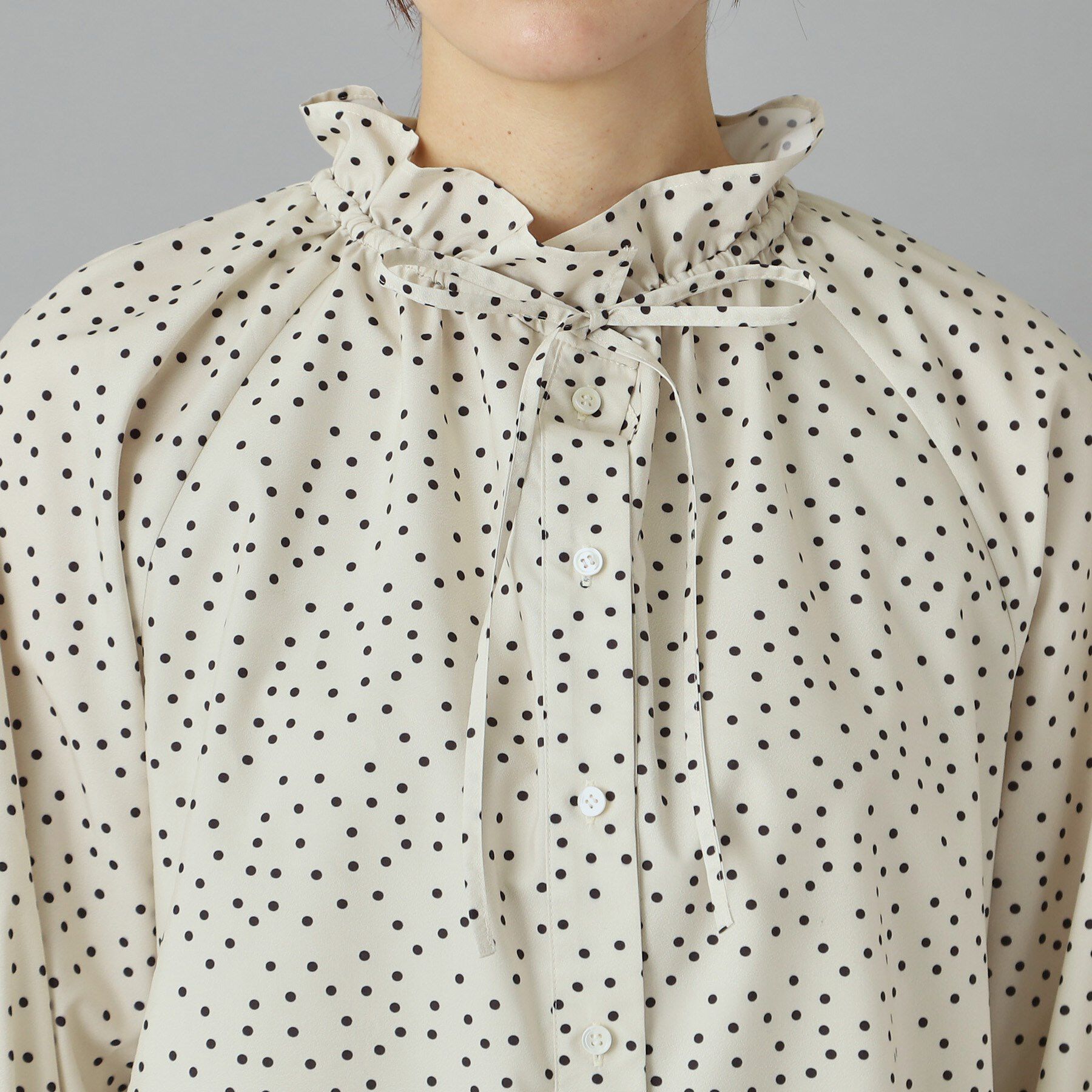 DRESSTERIOR「【洗える/フリルカラー】キャンディスリーブフリルカラーブラウス」|シャツ・ブラウス|