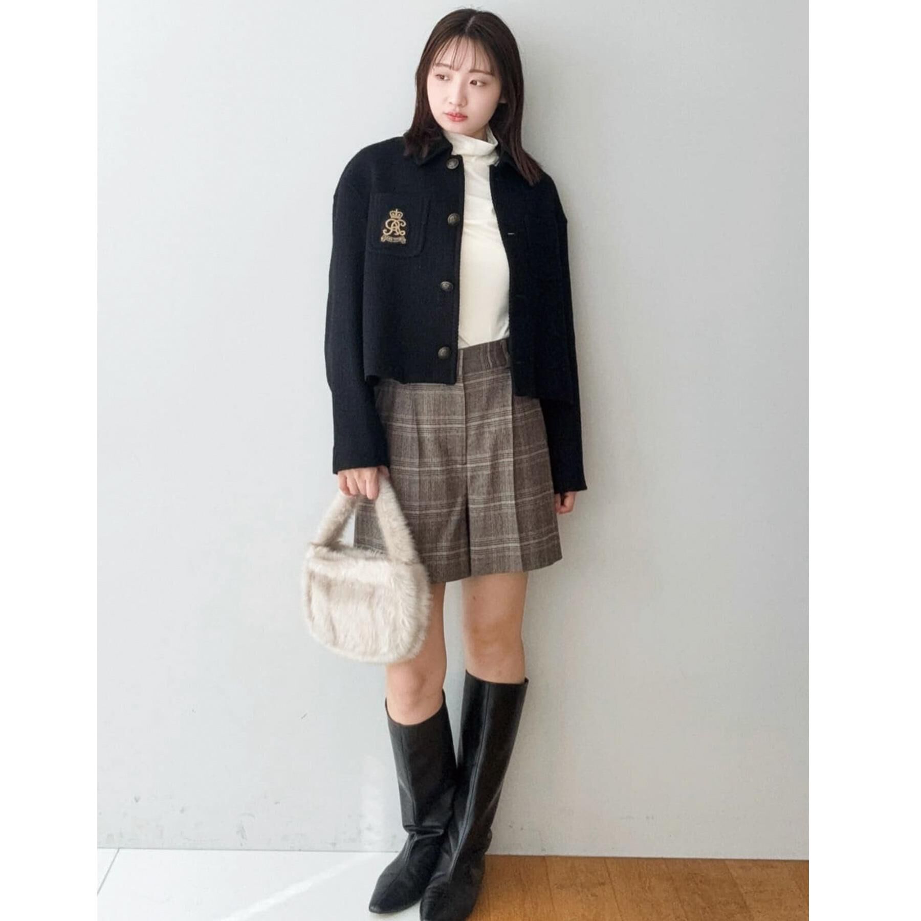 DRESSTERIOR「【CLASSY.12月号掲載】コンパクトフェイクファーバッグ」|ハンドバッグ|