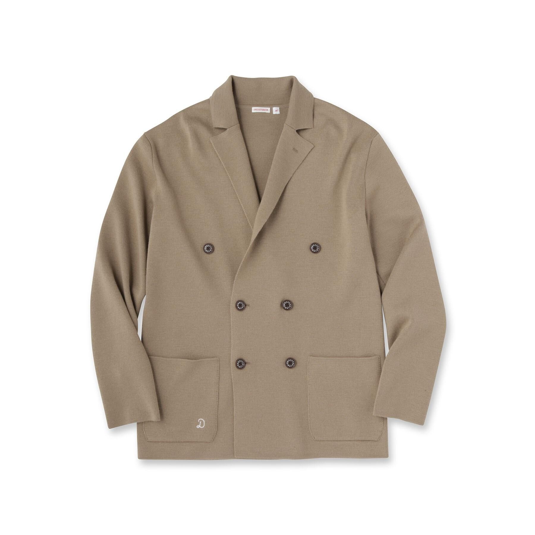 DRESSTERIOR「ダブルブレスト ニットジャケット」|テーラードジャケット|