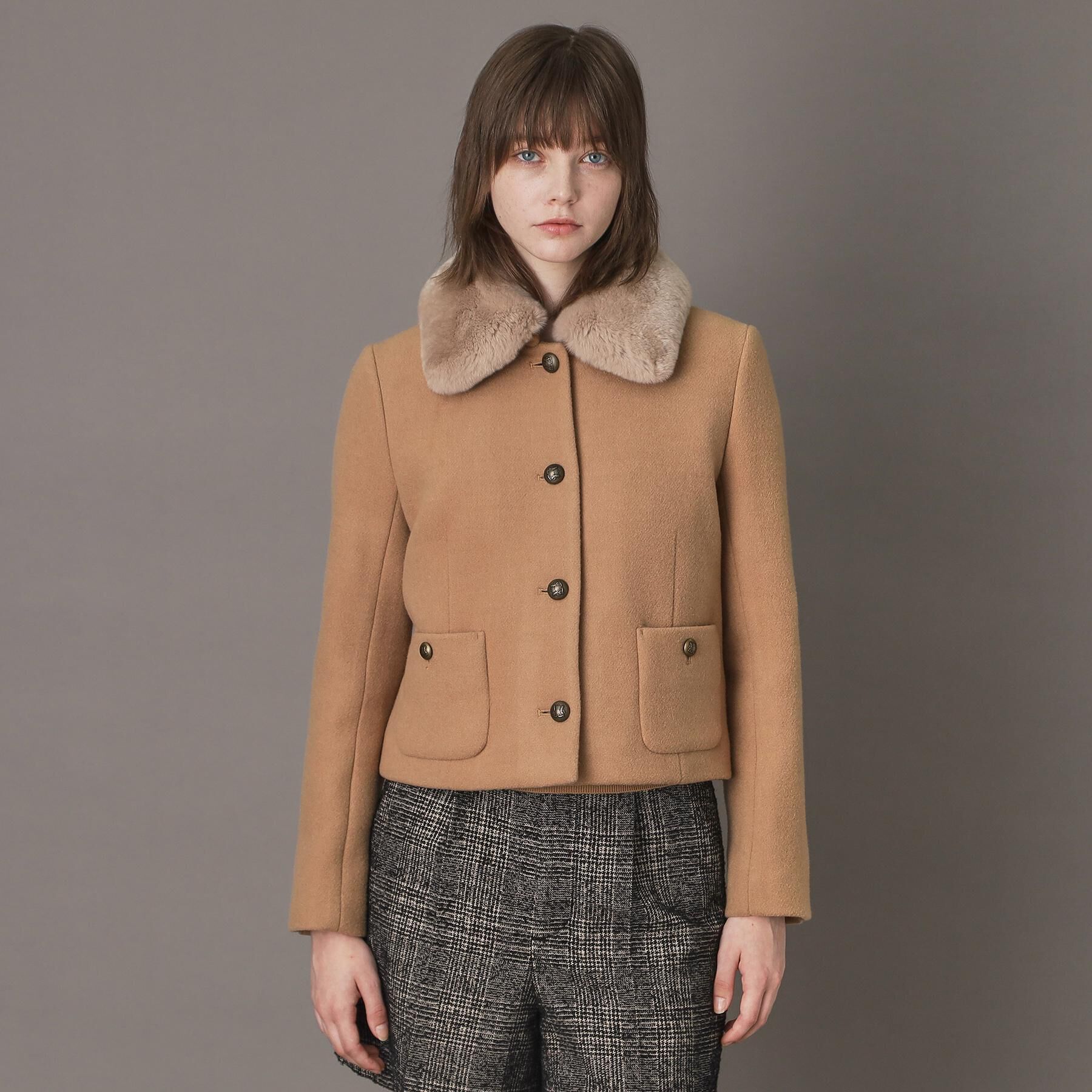 DRESSTERIOR「【otonaMUSE 11月号掲載】2WAYファーカラーメルトンジャケット」|ブルゾン・スタジャン|