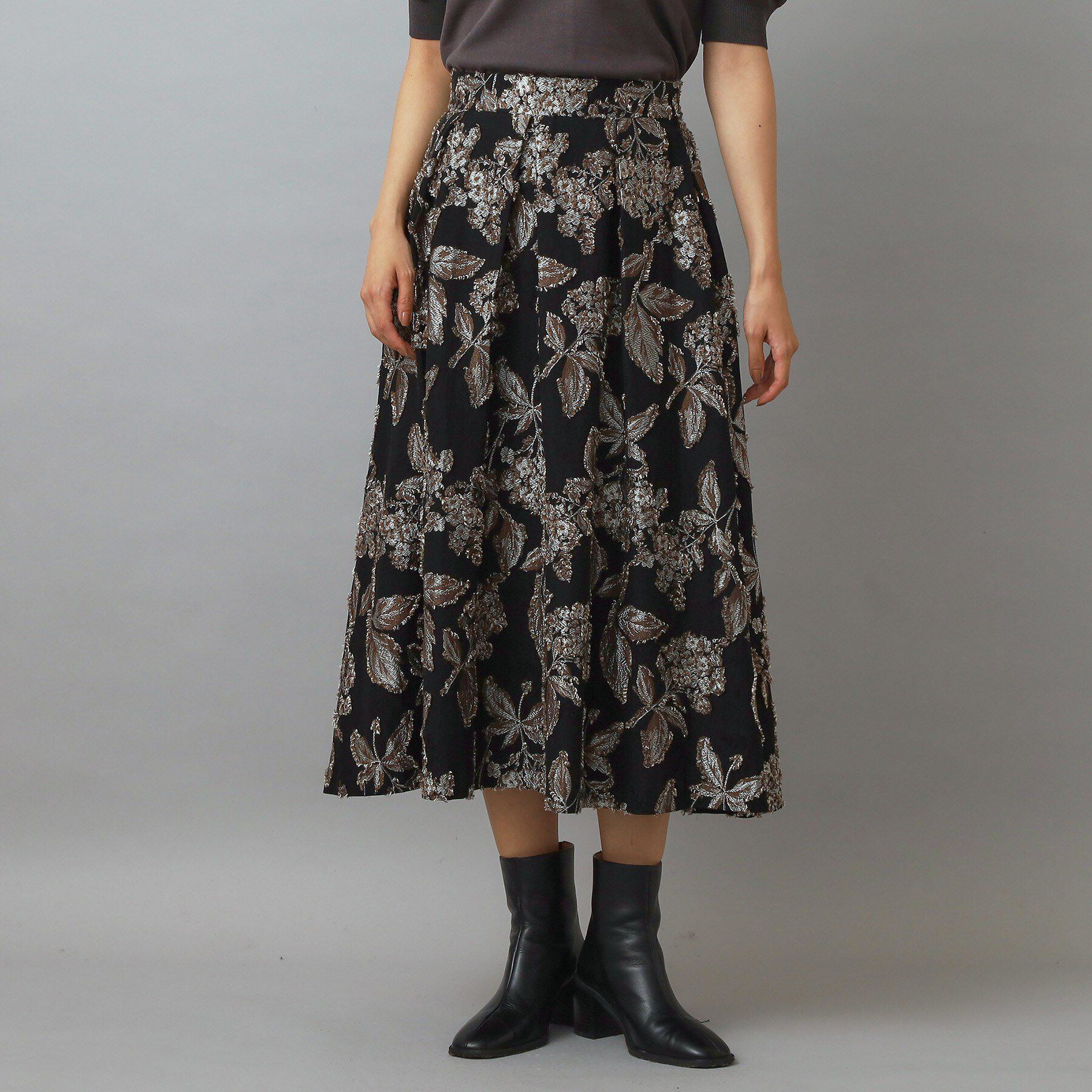 DRESSTERIOR「ジャカードフレアスカート」|スカート|