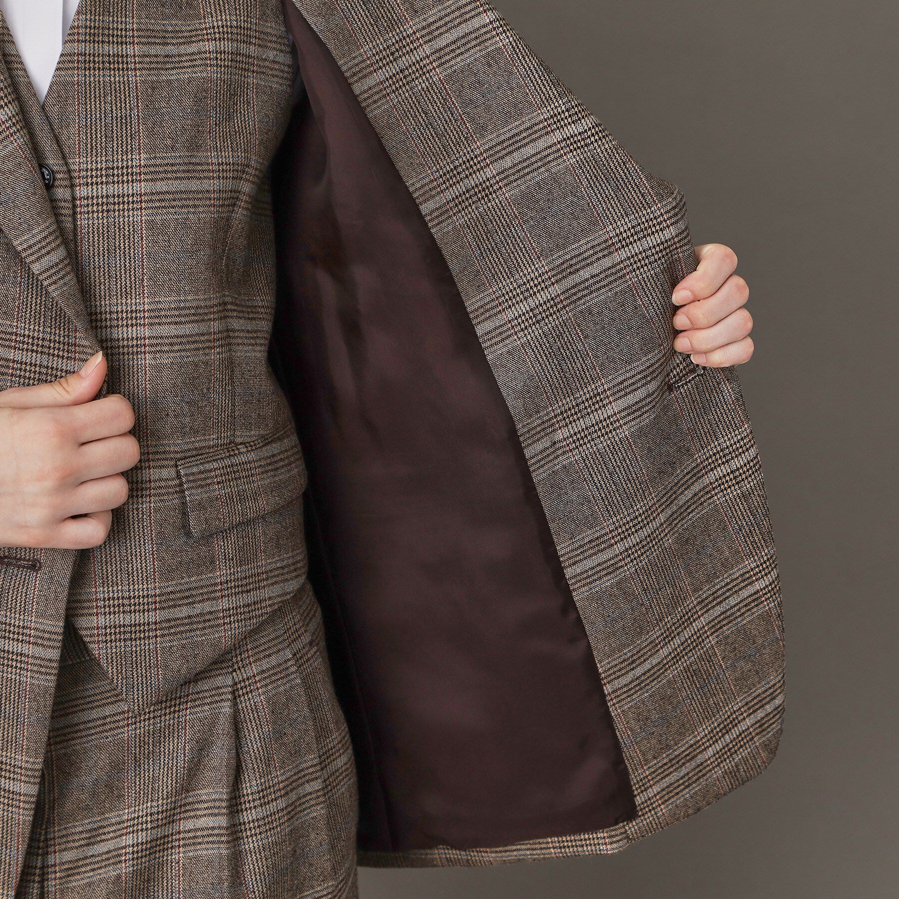 DRESSTERIOR「【otonaMUSE 11月号掲載】サキソニーグレンチェックジャケット」|テーラードジャケット|