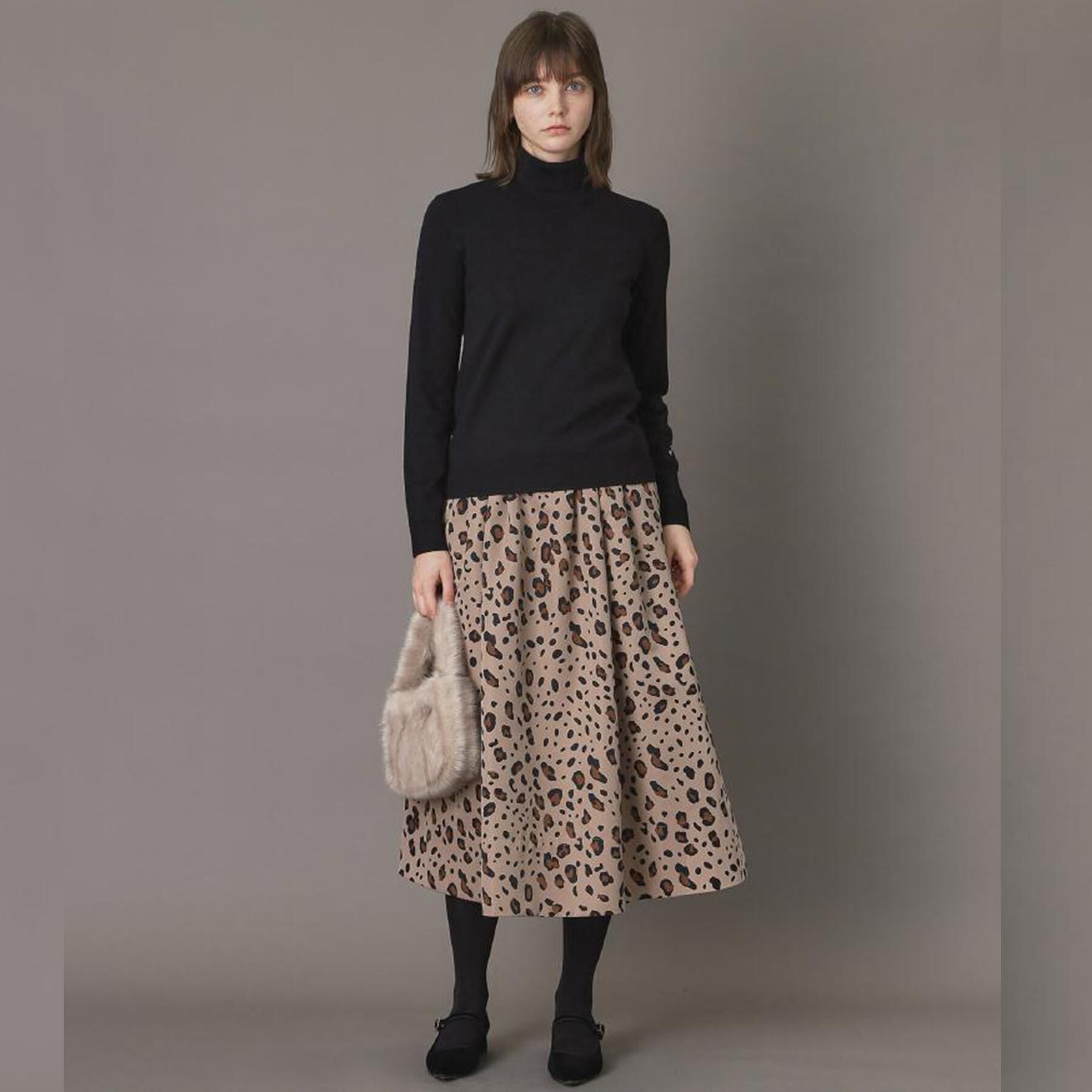 DRESSTERIOR「レオパードタックボリュームスカート」|スカート|