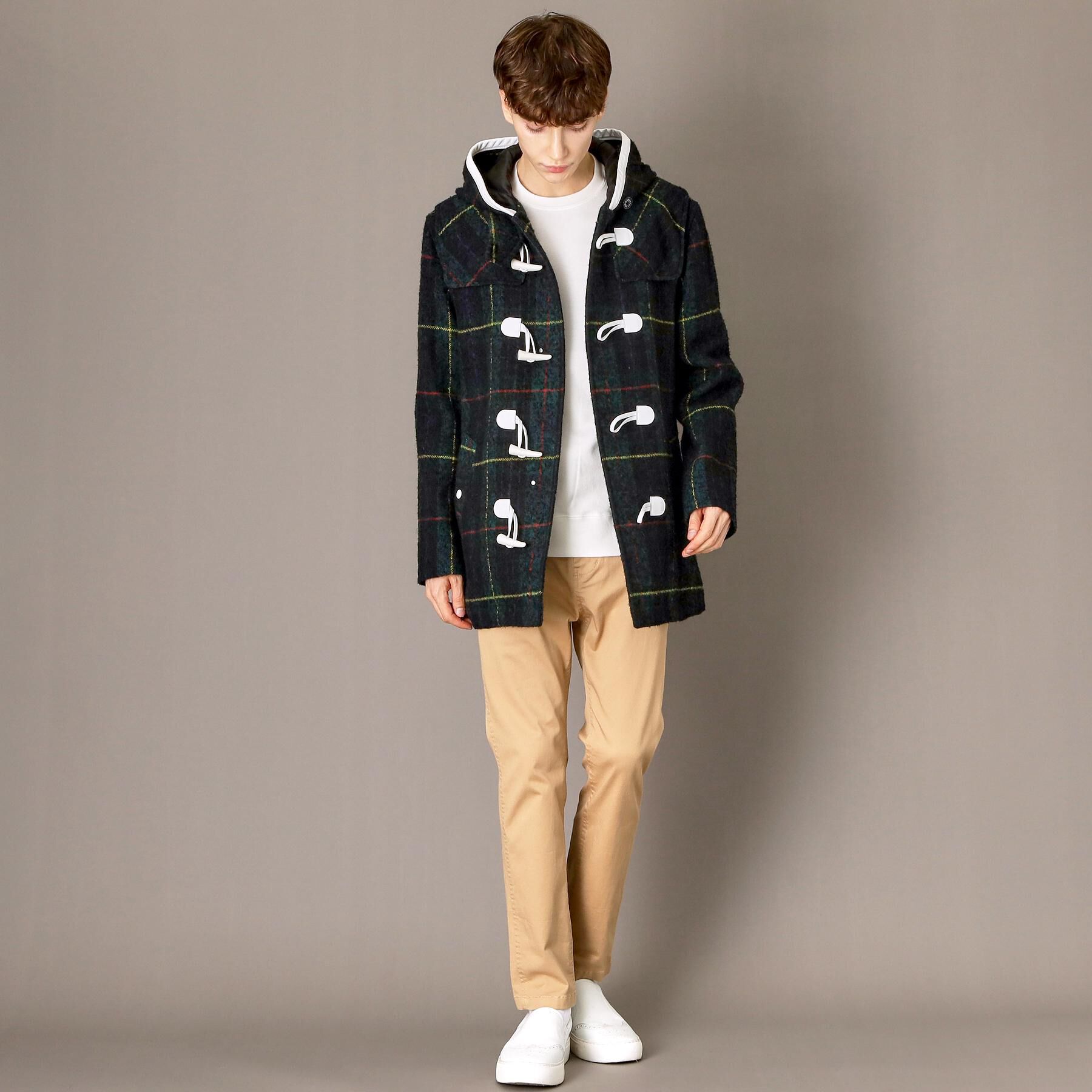 DRESSTERIOR「タータンチェック ダッフルジャケット」|ダッフルコート|