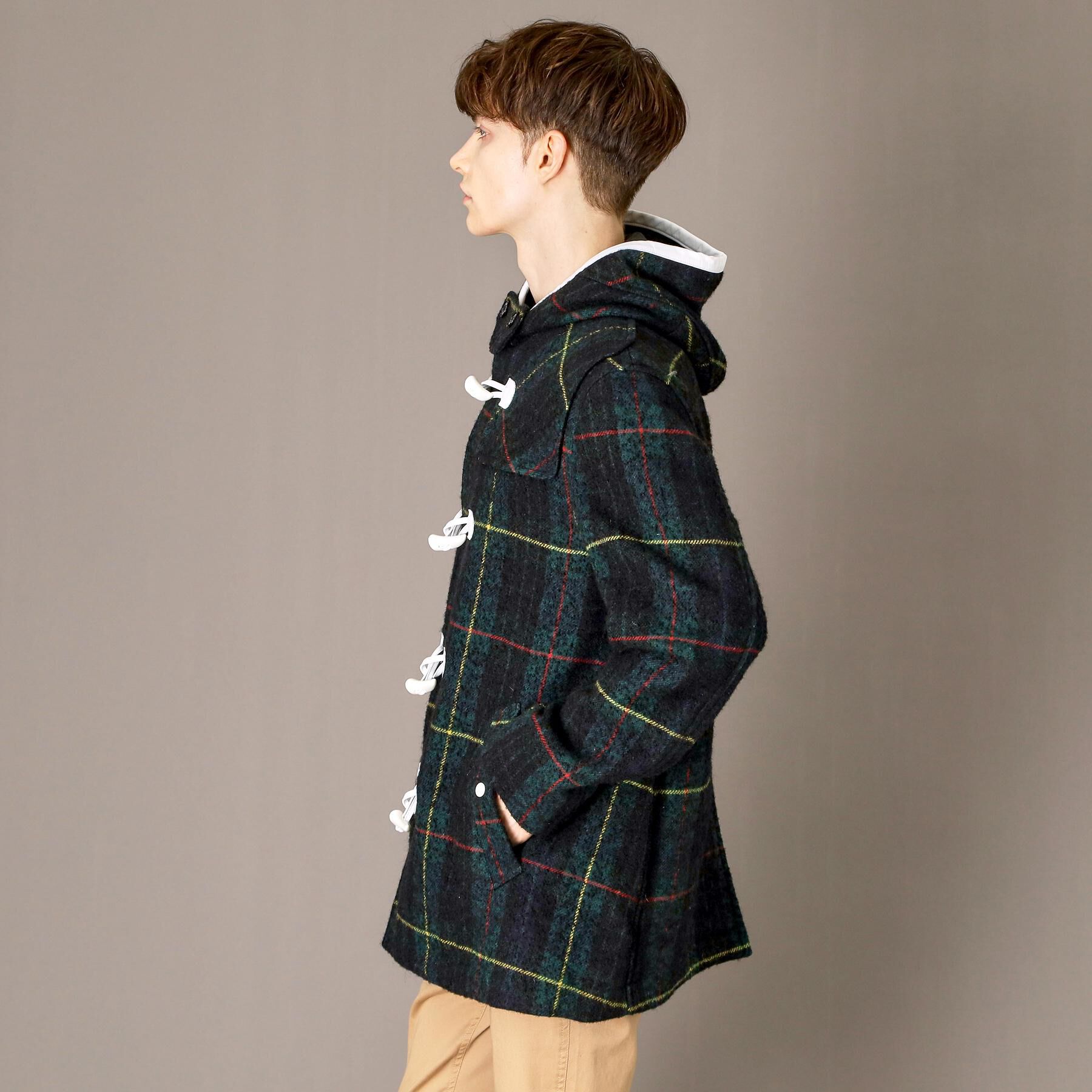 DRESSTERIOR「タータンチェック ダッフルジャケット」|ダッフルコート|