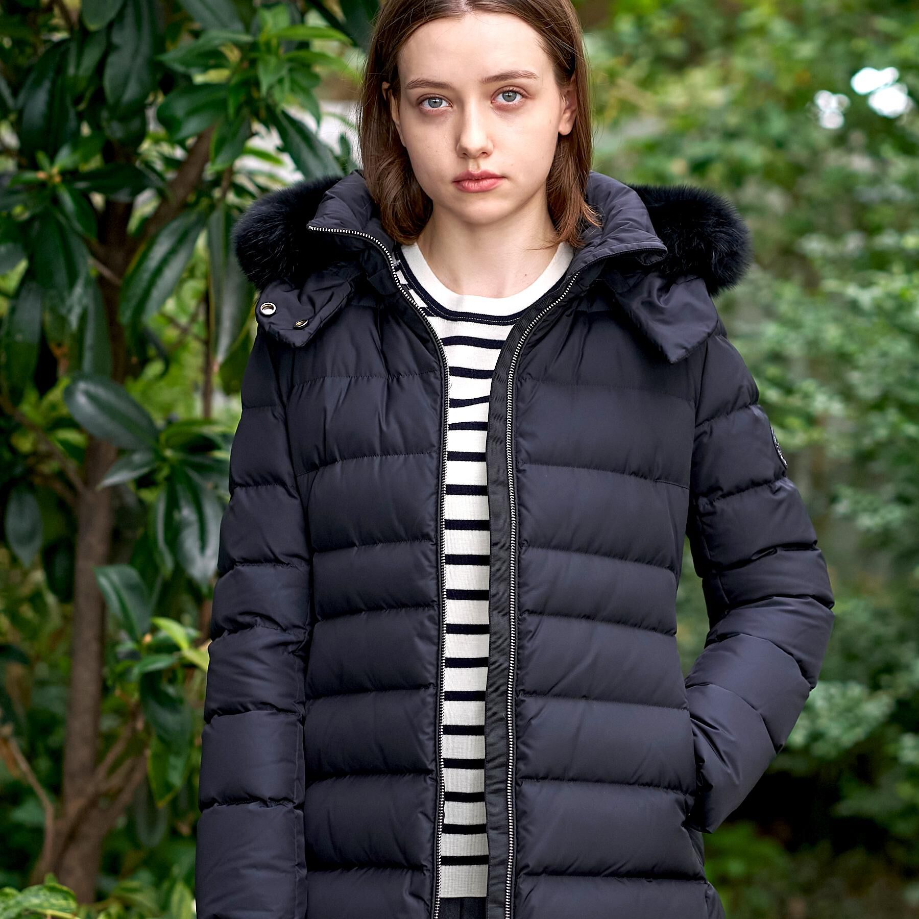 DRESSTERIOR「【CLASSY.12月号掲載/フード＆ファー取り外し可】ブルーFOXファー ホワイトグースダウン」|ダウン|