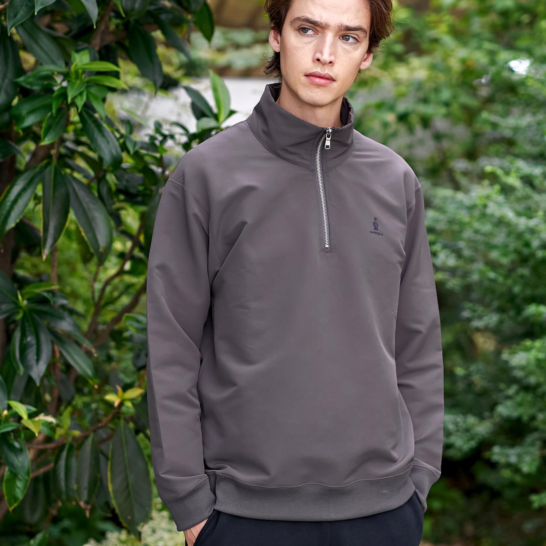 DRESSTERIOR「ダブルクロス裏起毛 ハーフジッププルオーバー」|Tシャツ・カットソー|