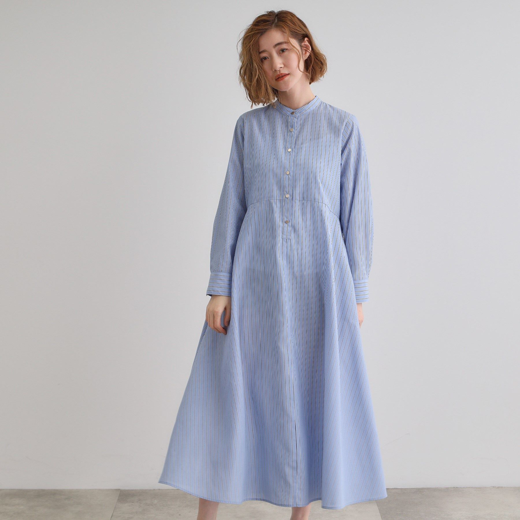 grove「ヘリテージフレアシャツワンピース」|ワンピース|ブルー(391)