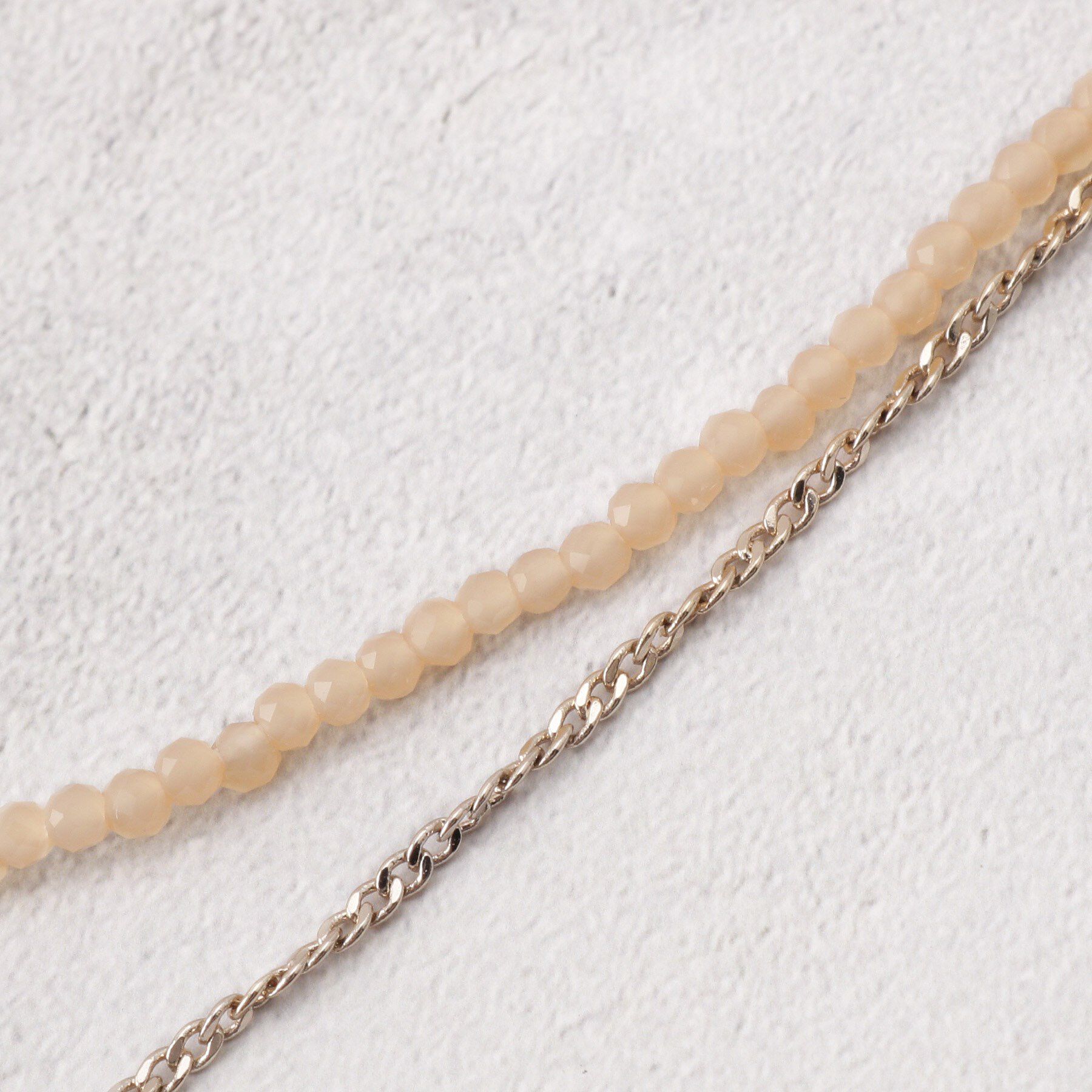 grove「ビーズメタルチェーンネックレス」|ネックレス|