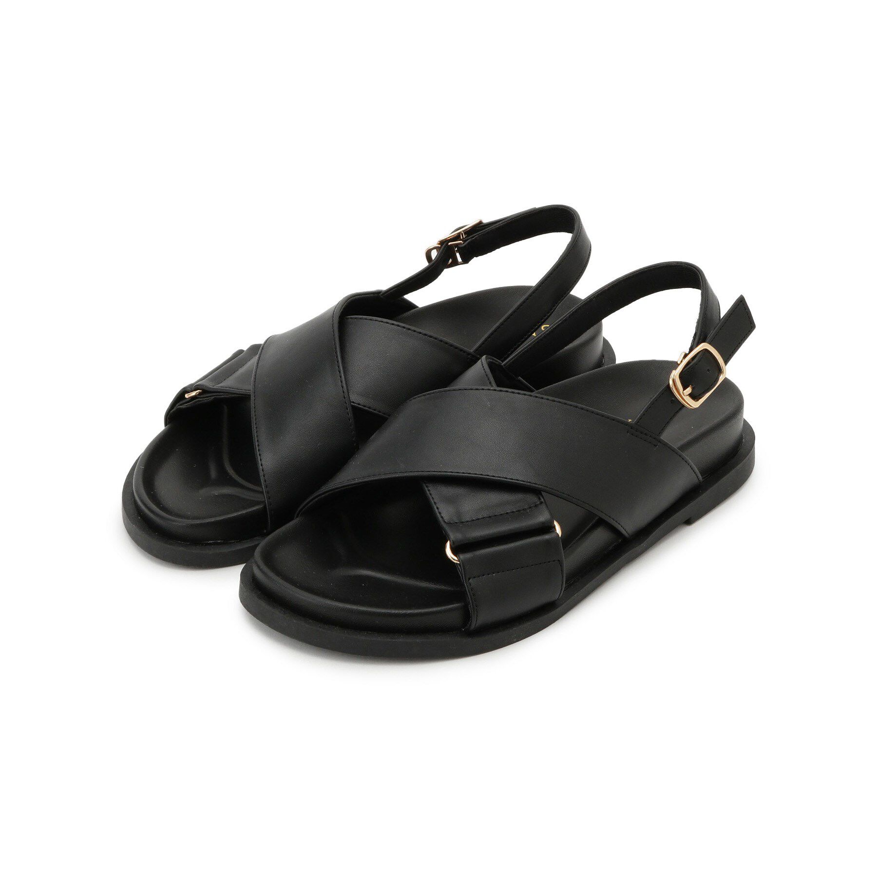 grove「クロスメタルフットベットサンダル」|サンダル|ブラック(019)