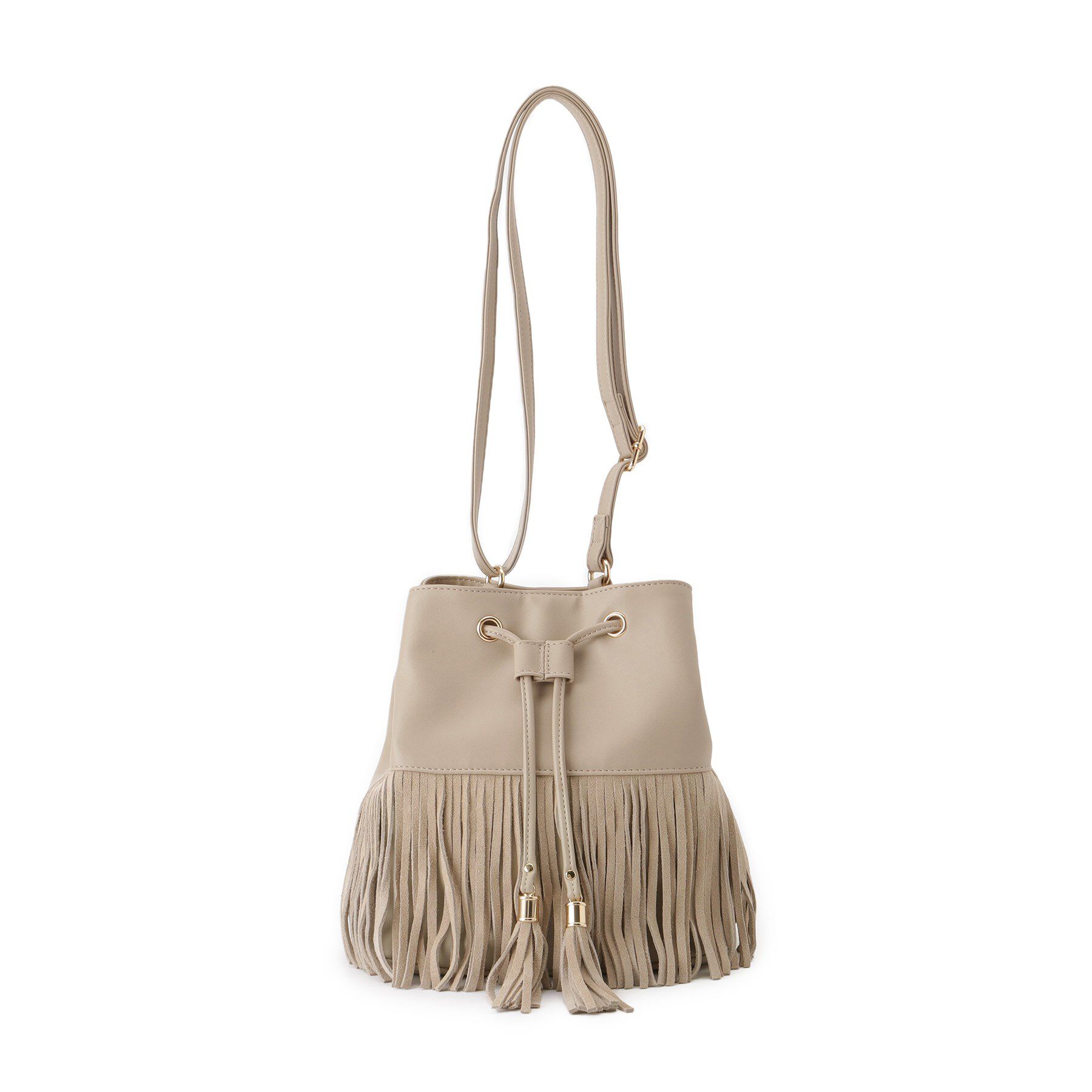 grove「スエードフリンジ巾着ショルダーバッグ」|ショルダー・メッセンジャー|