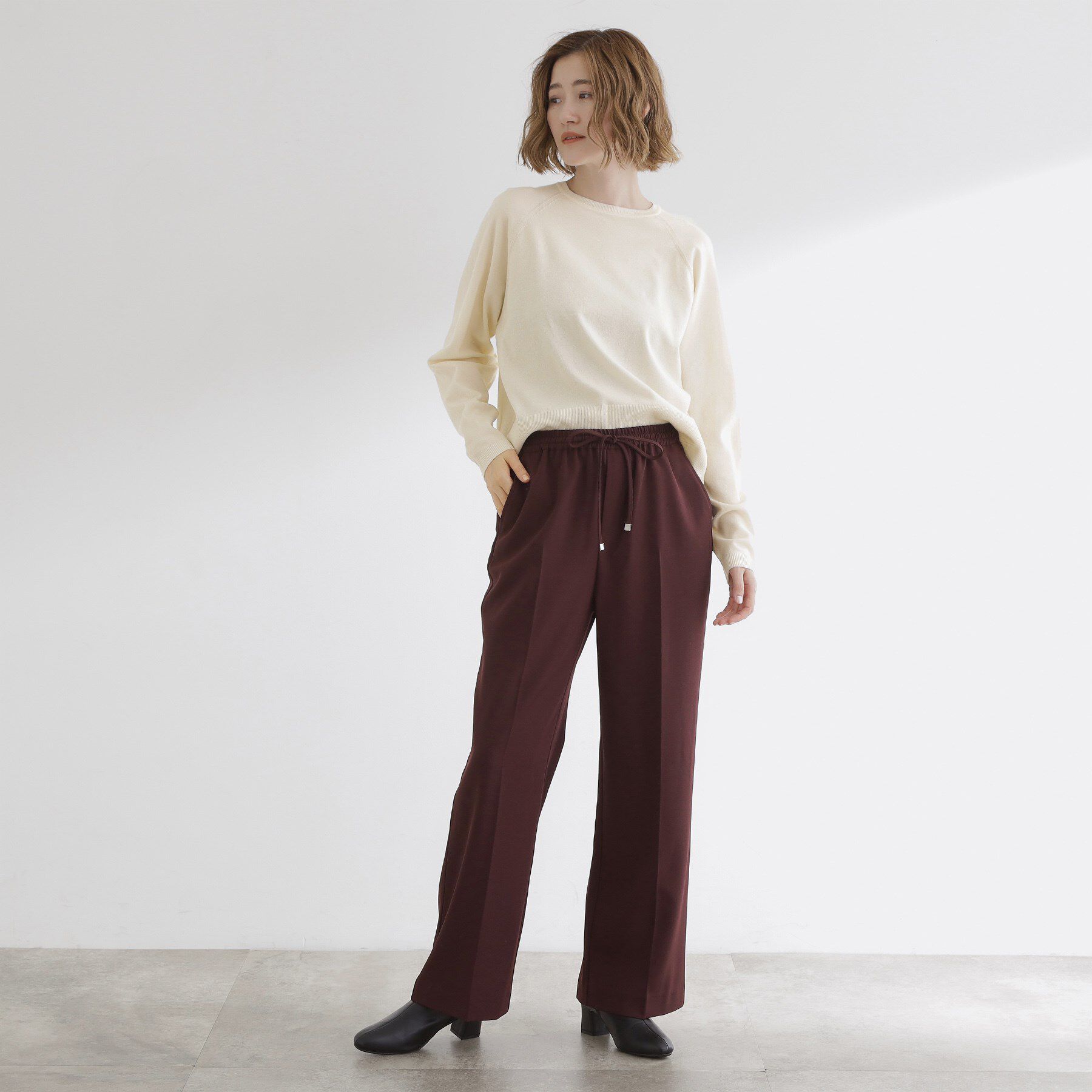 grove「最終お値下げ！！【洗える/毛玉軽減】天竺ラグランスリーブプルオーバー」|ニット・セーター|