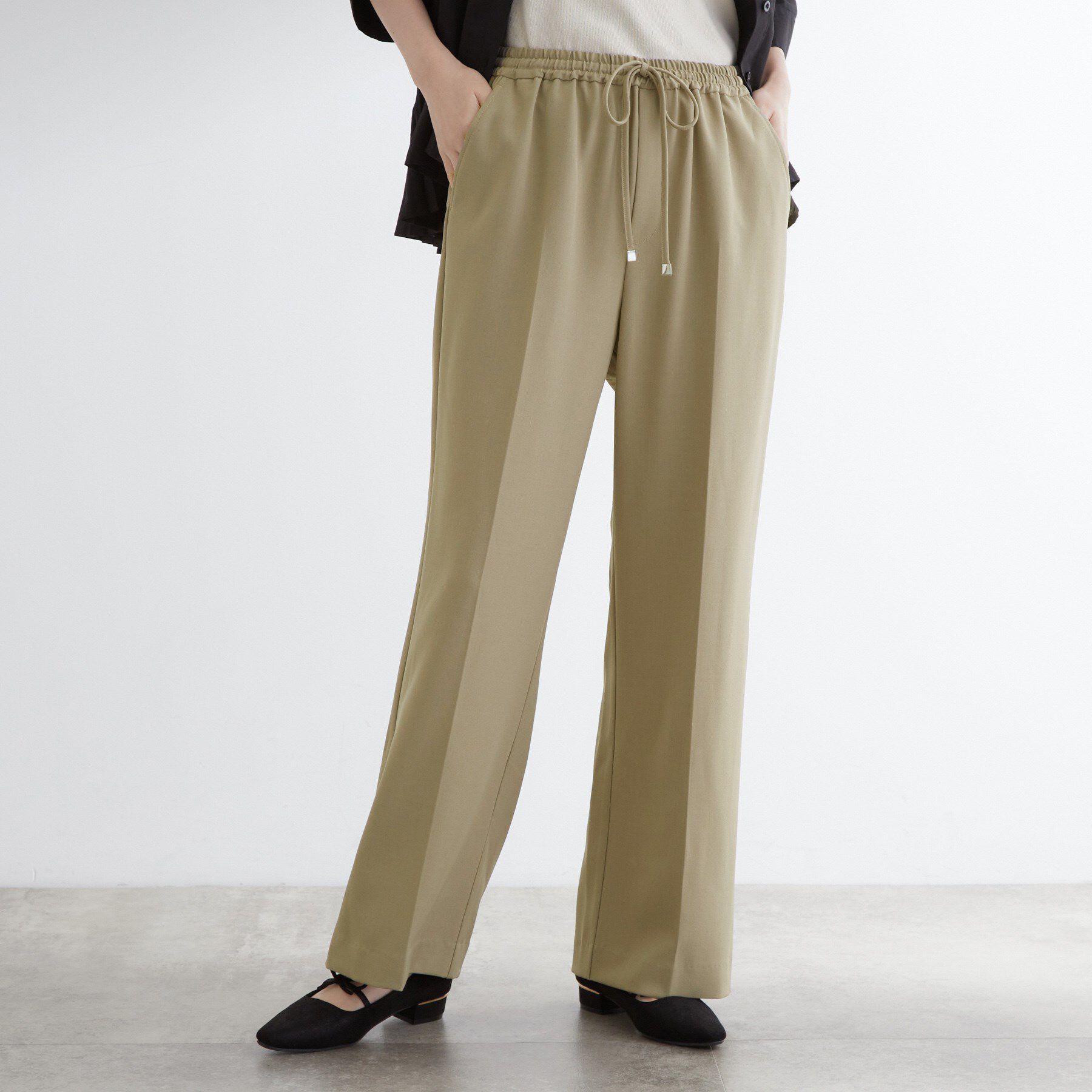 grove「すっきりもリラックスも叶える　ウエストイージー美脚フレアパンツ」|その他|