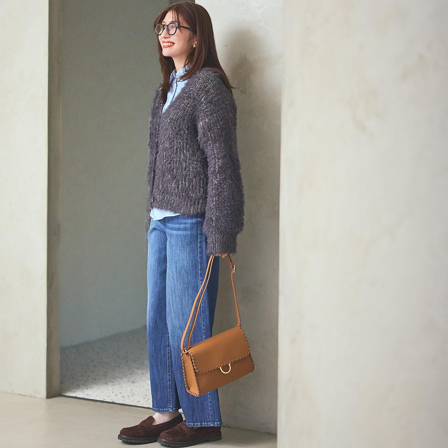 grove「【美シルエット/選べる着丈】大人のためのバギーデニム」|デニム|