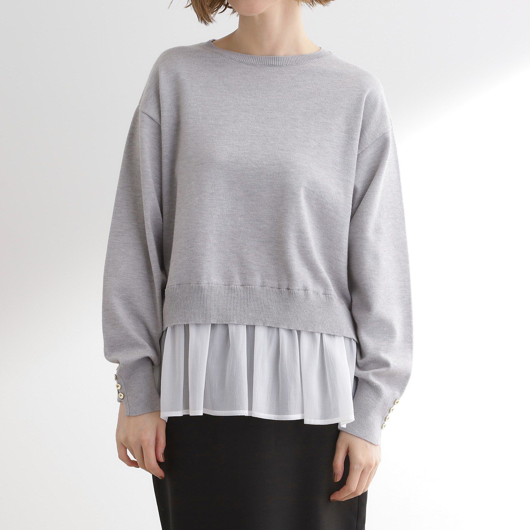 grove「裾レイヤードニットプルオーバー」|ニット・セーター|