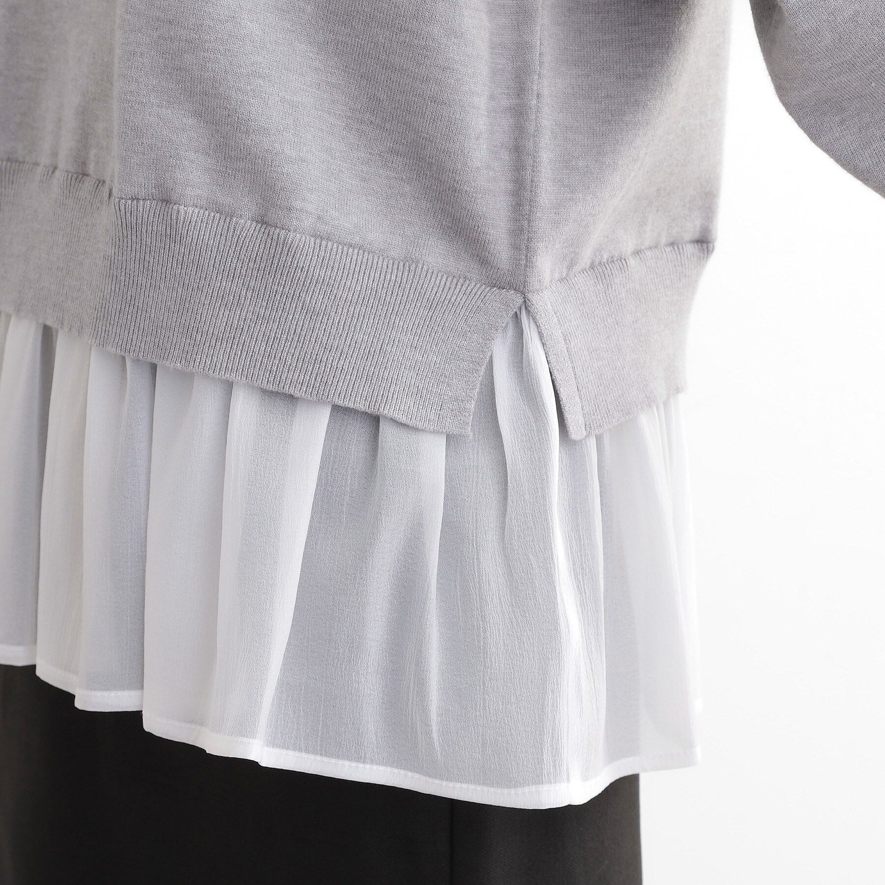 grove「裾レイヤードニットプルオーバー」|ニット・セーター|