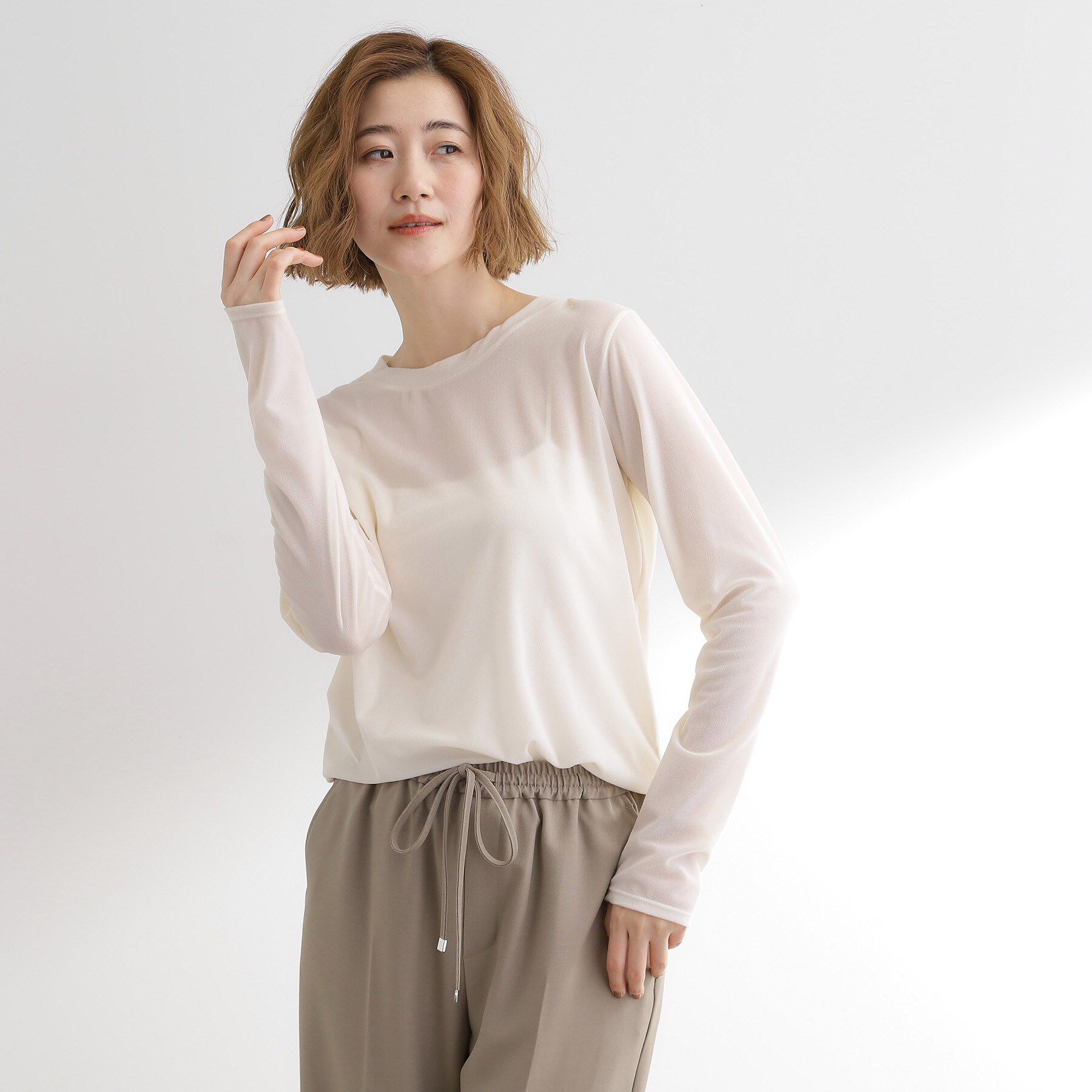 grove「シアーカットベロアロンT」|Tシャツ・カットソー|