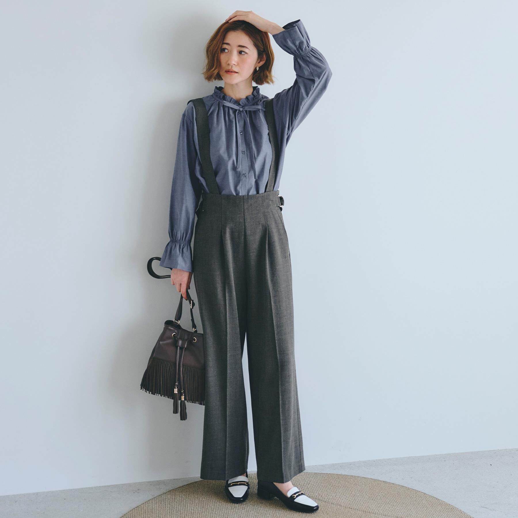 grove「サス付きセンタープレスワイドパンツ」|その他|