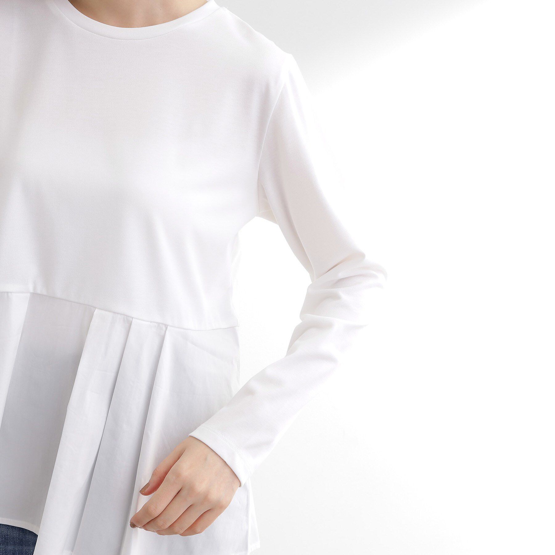 grove「裾切替タックペプラムTシャツ」|Tシャツ・カットソー|