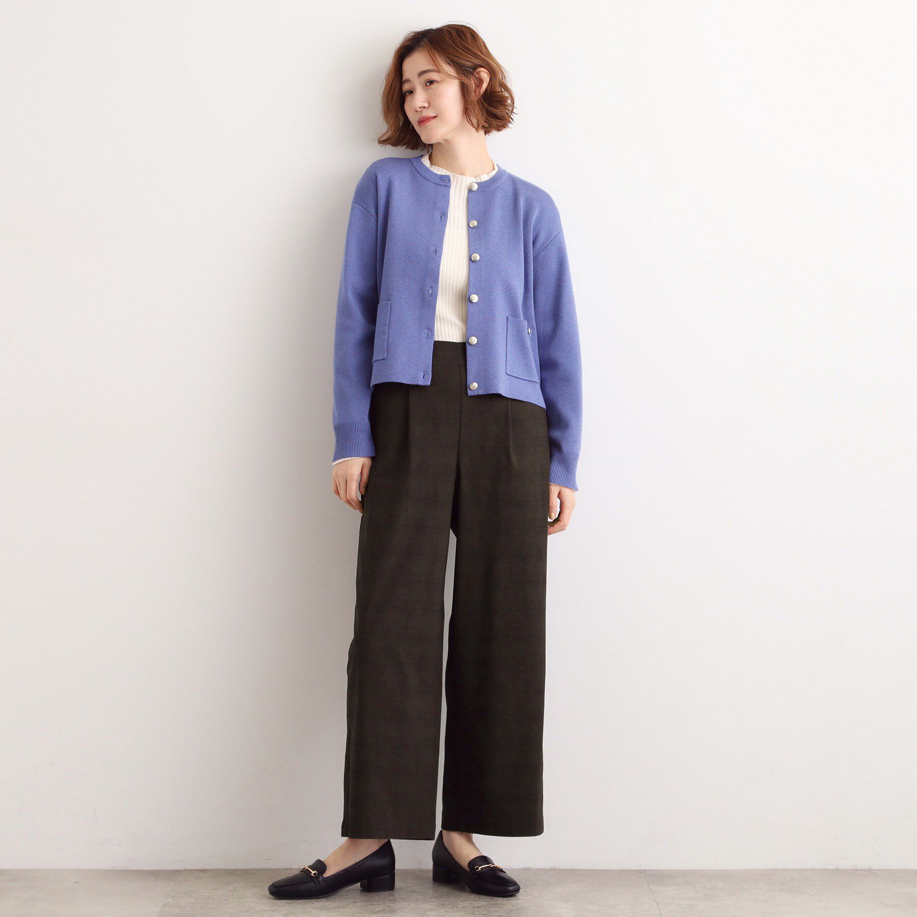 grove「【選べる着丈/多機能】裏起毛ハイパーストレッチワイドパンツ」|その他|