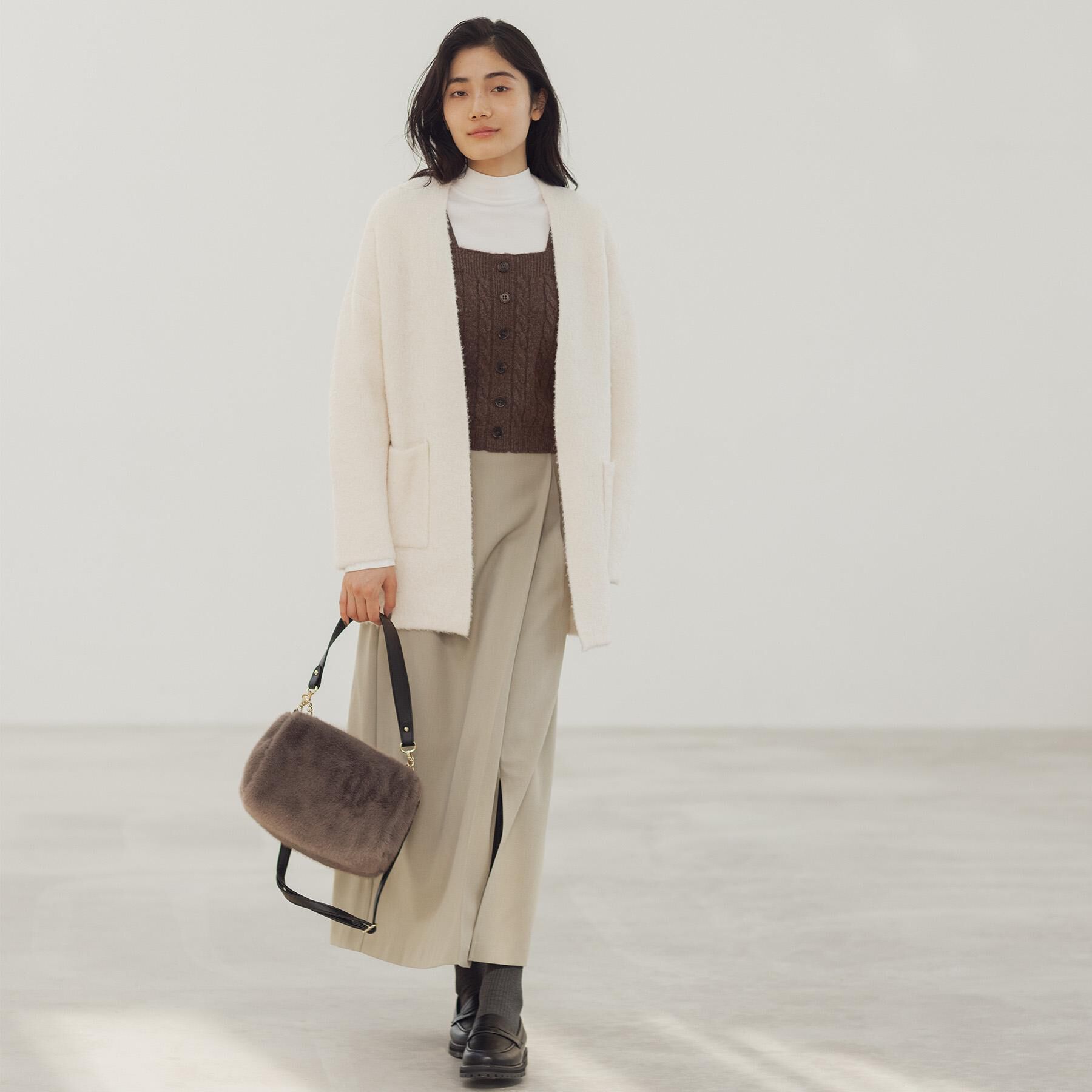 grove「軽やかに着流す　ブークレニットコーディガン」|カーディガン|