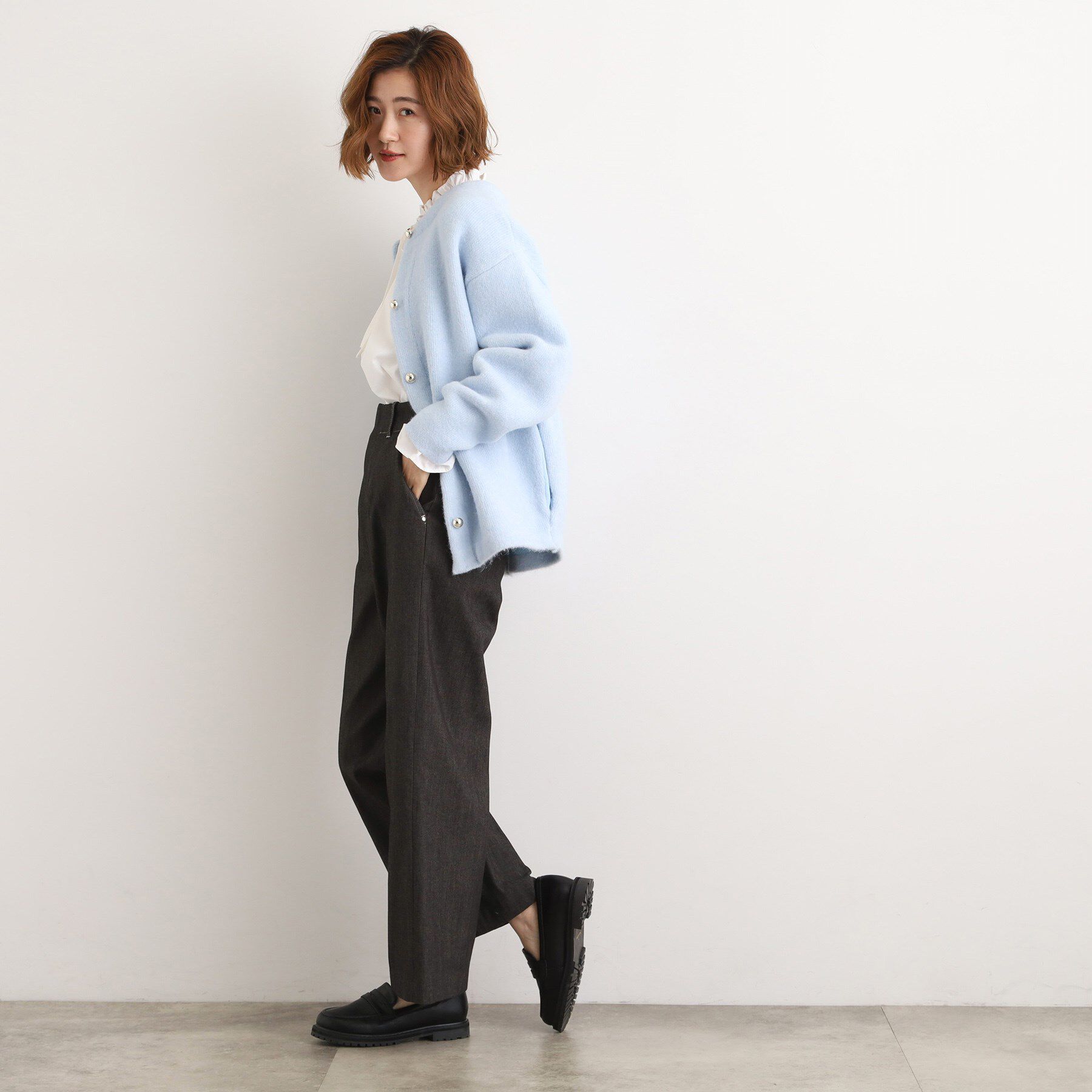 grove「【あったか裏起毛】デニムライクストレートワイドパンツ」|その他|