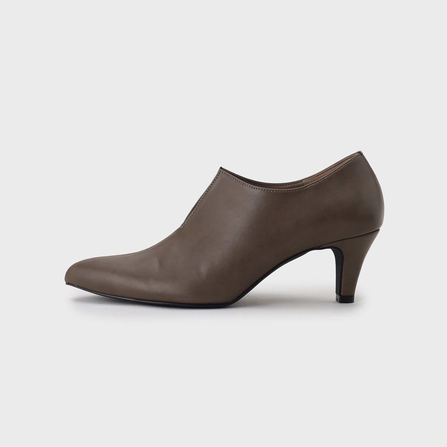 INDIVI「【合皮/日本製】アンクルスリットブーツ」|ショートブーツ|