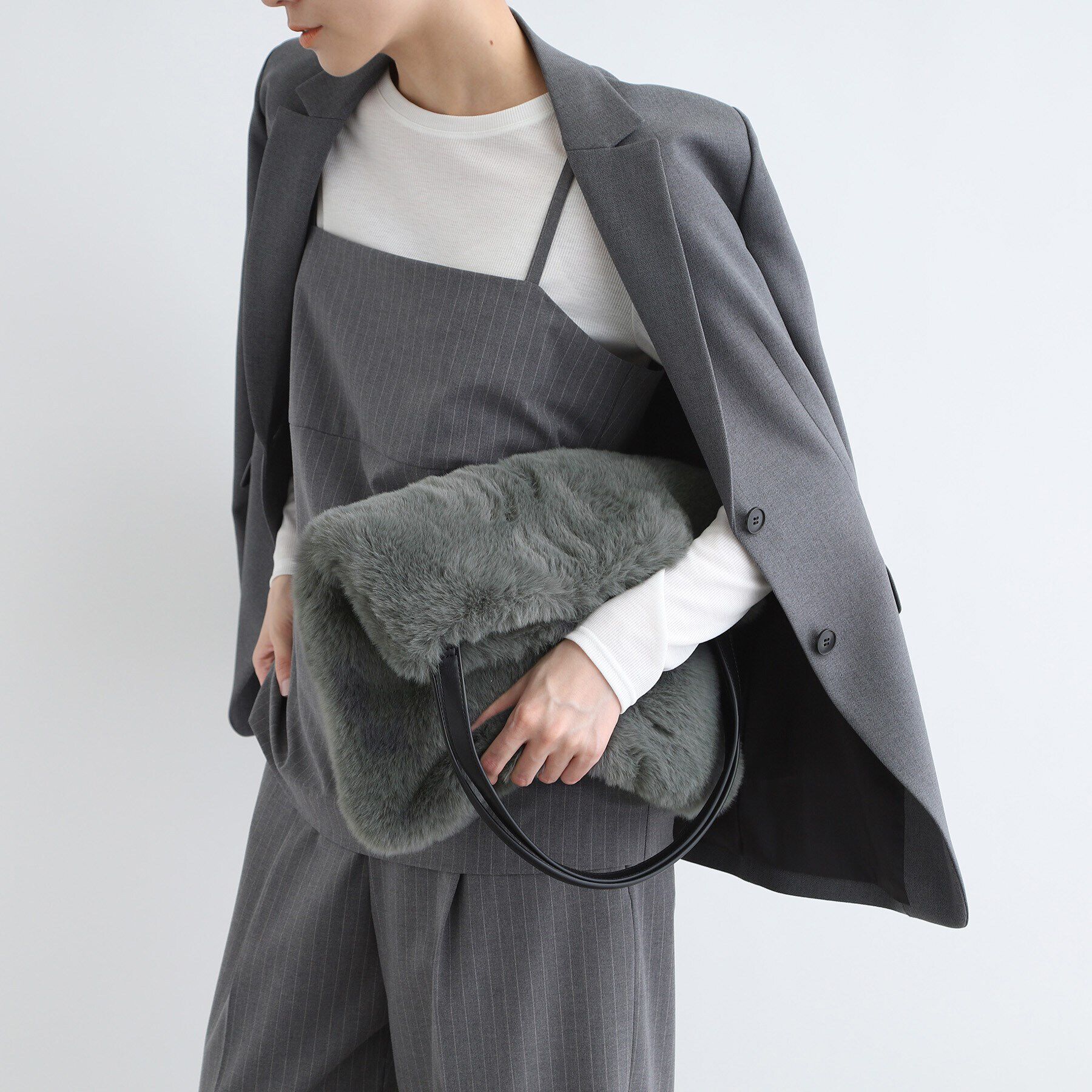 INDIVI「【フェイクファー】ウィンタートートバッグ」|トートバッグ|