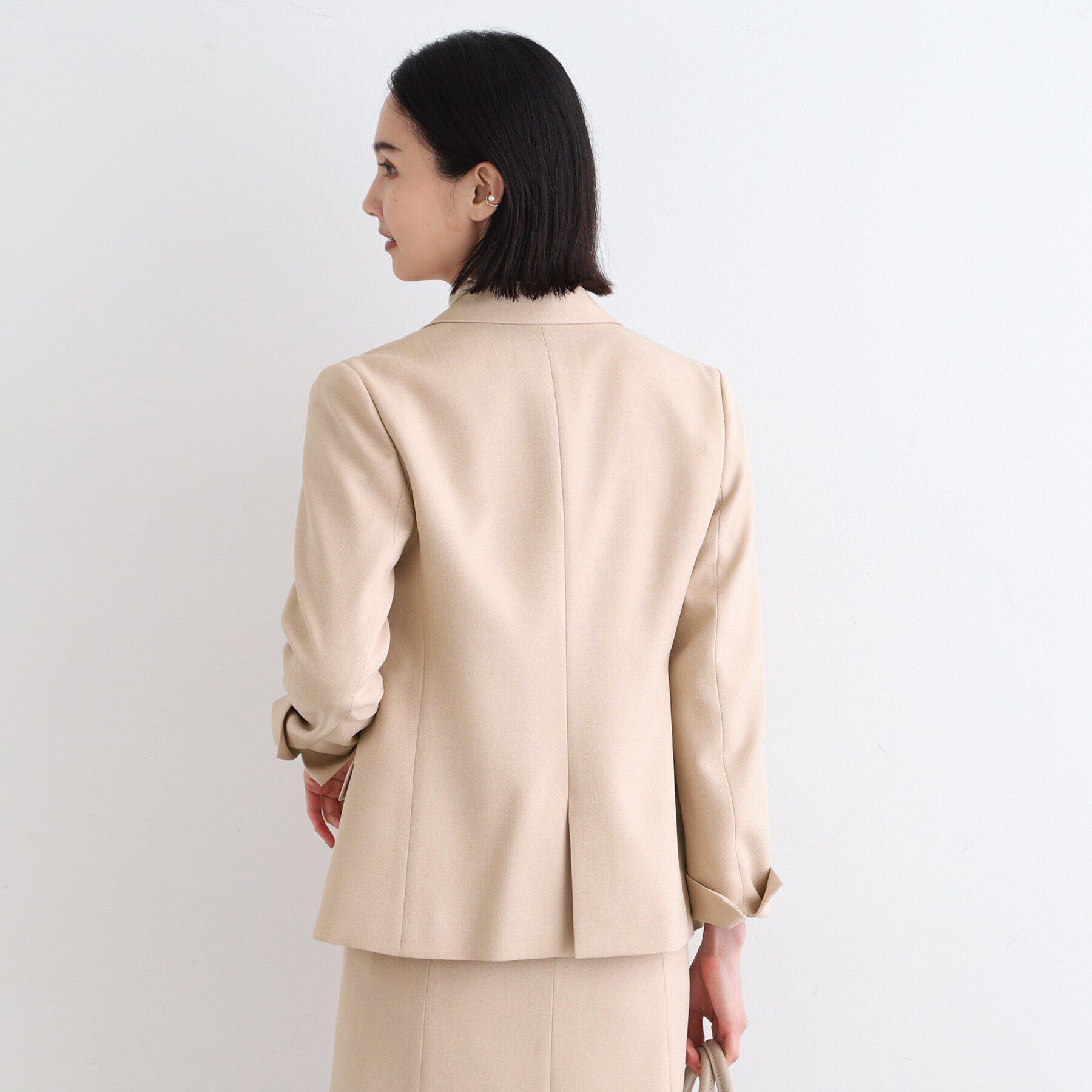 INDIVI「【洗える／UVケア／定番スーツ】ウール調テーラードカラージャケット」|スーツ|