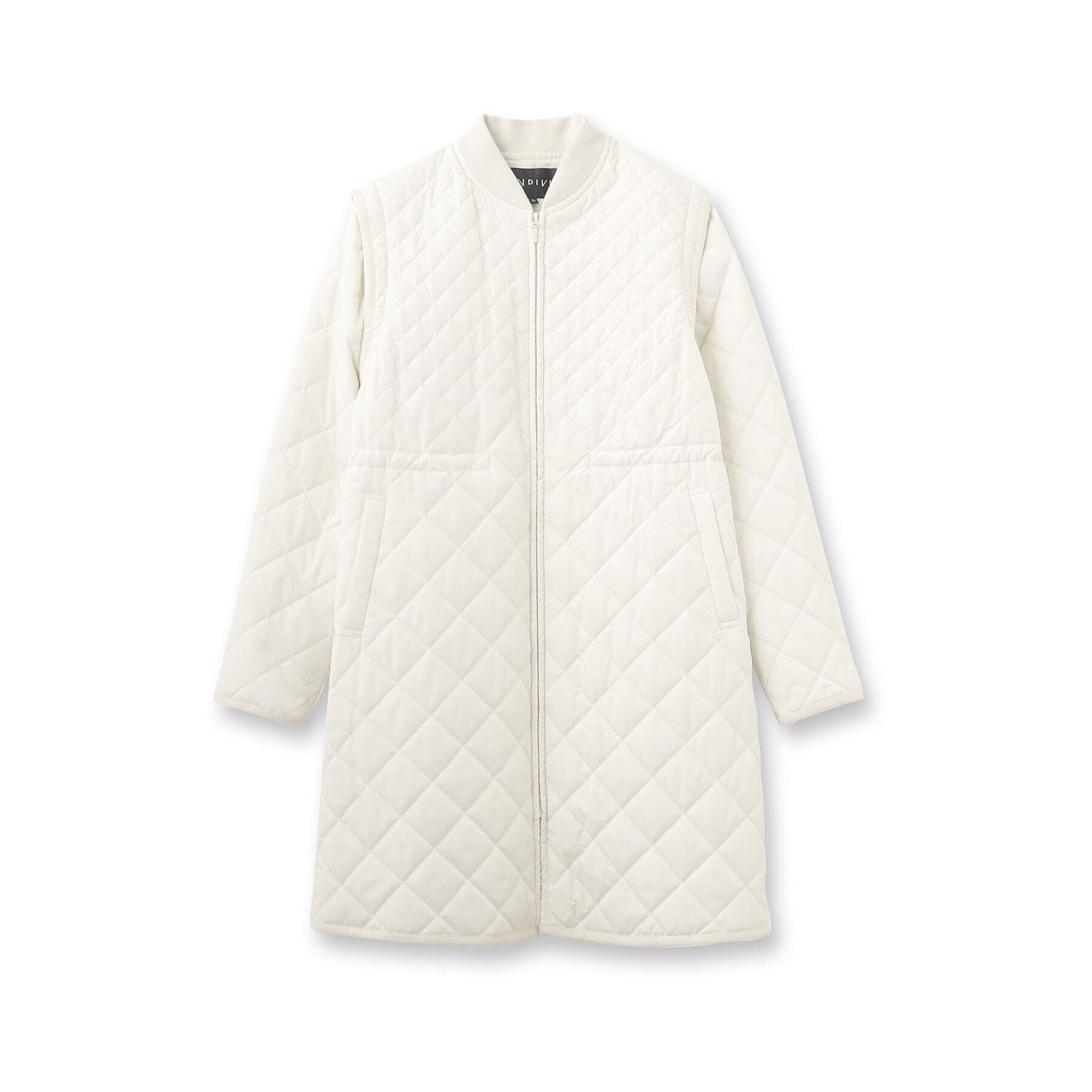 INDIVI「【2WAY/袖取り外し可能】グラデーションキルトロングコート」|ダウン|