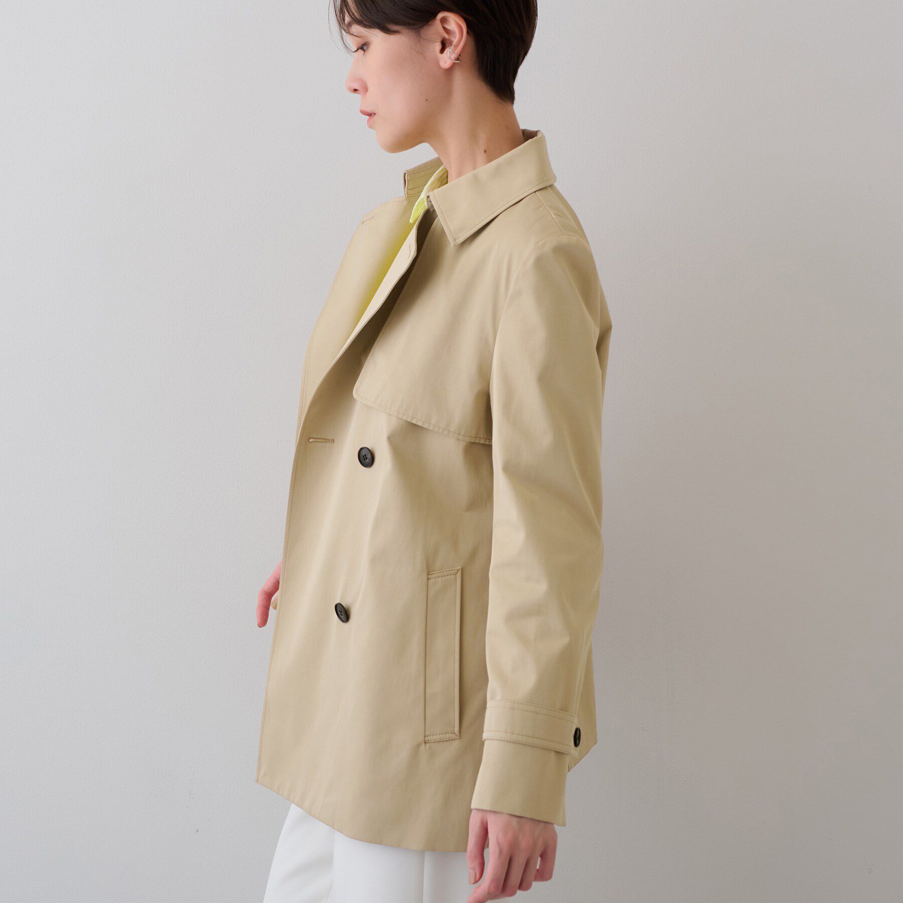 INDIVI「【撥水／UVケア】ミドル丈トレンチコート」|トレンチコート|