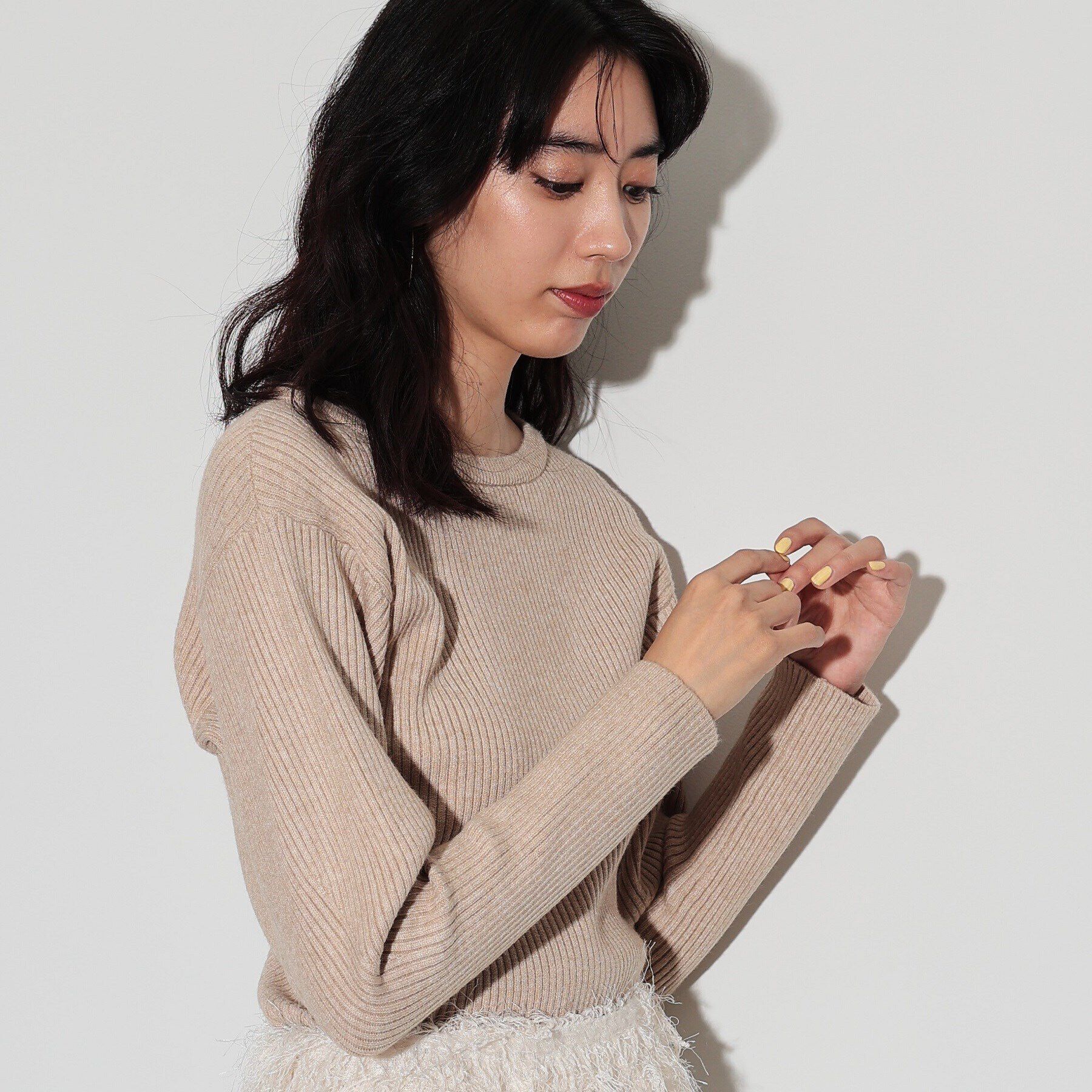 GALLEST「クルーネックコンパクトニット」|ニット・セーター|