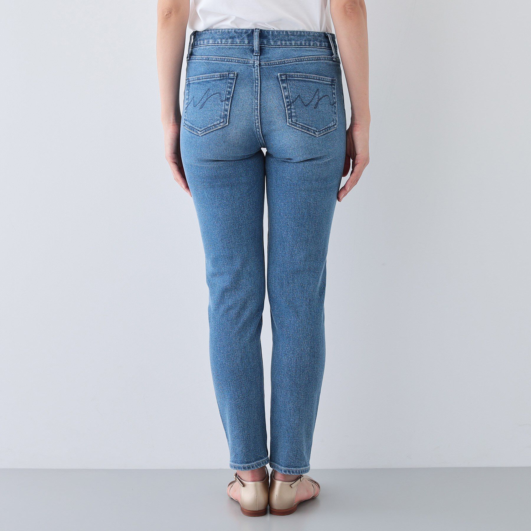 INDIVI「【通年活躍！褒められデニム】スキニー デニムパンツ」|デニム|