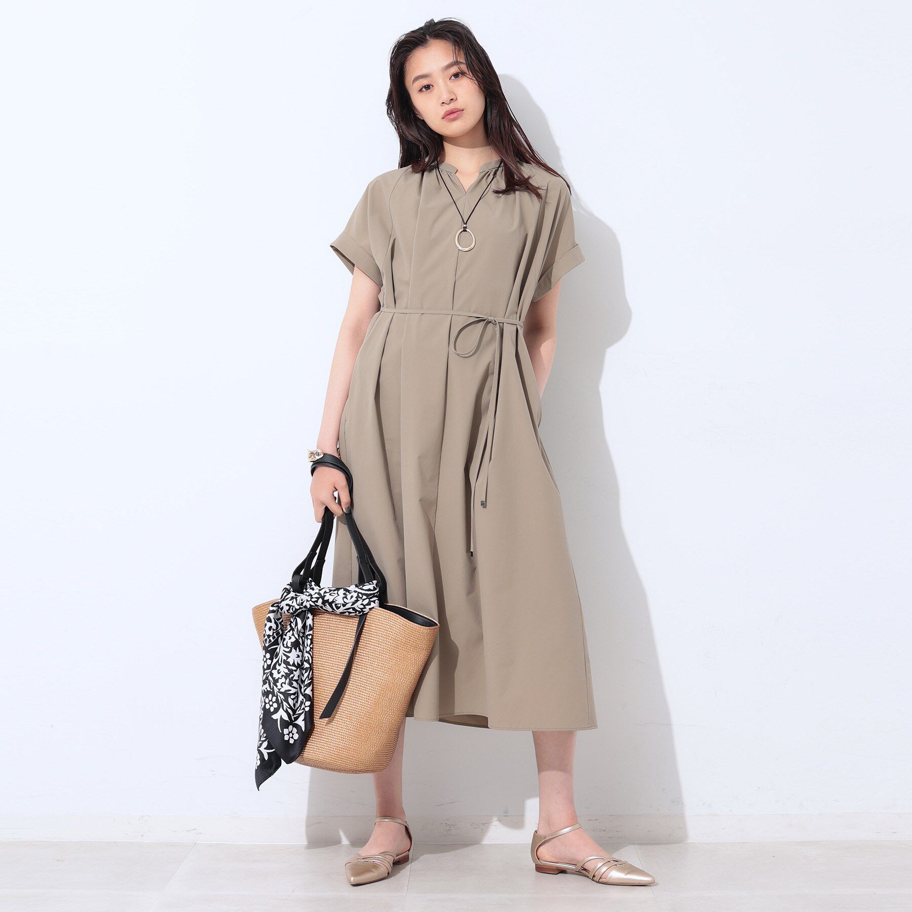 INDIVI「【通気性◎撥水／UV／接触冷感】アクティブワンピース」|ワンピース|