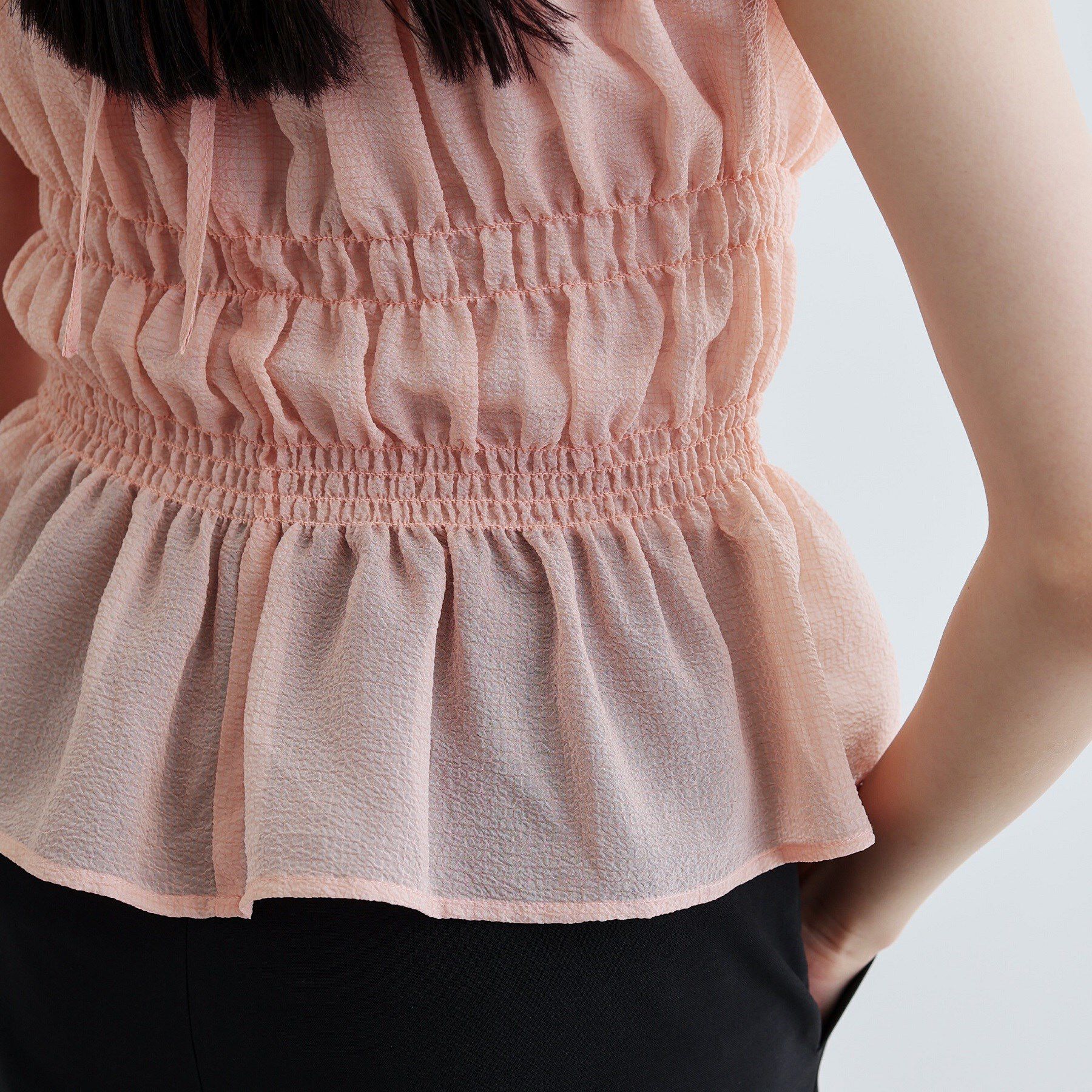 GALLEST「ワッシャーティアードブラウス」|シャツ・ブラウス|