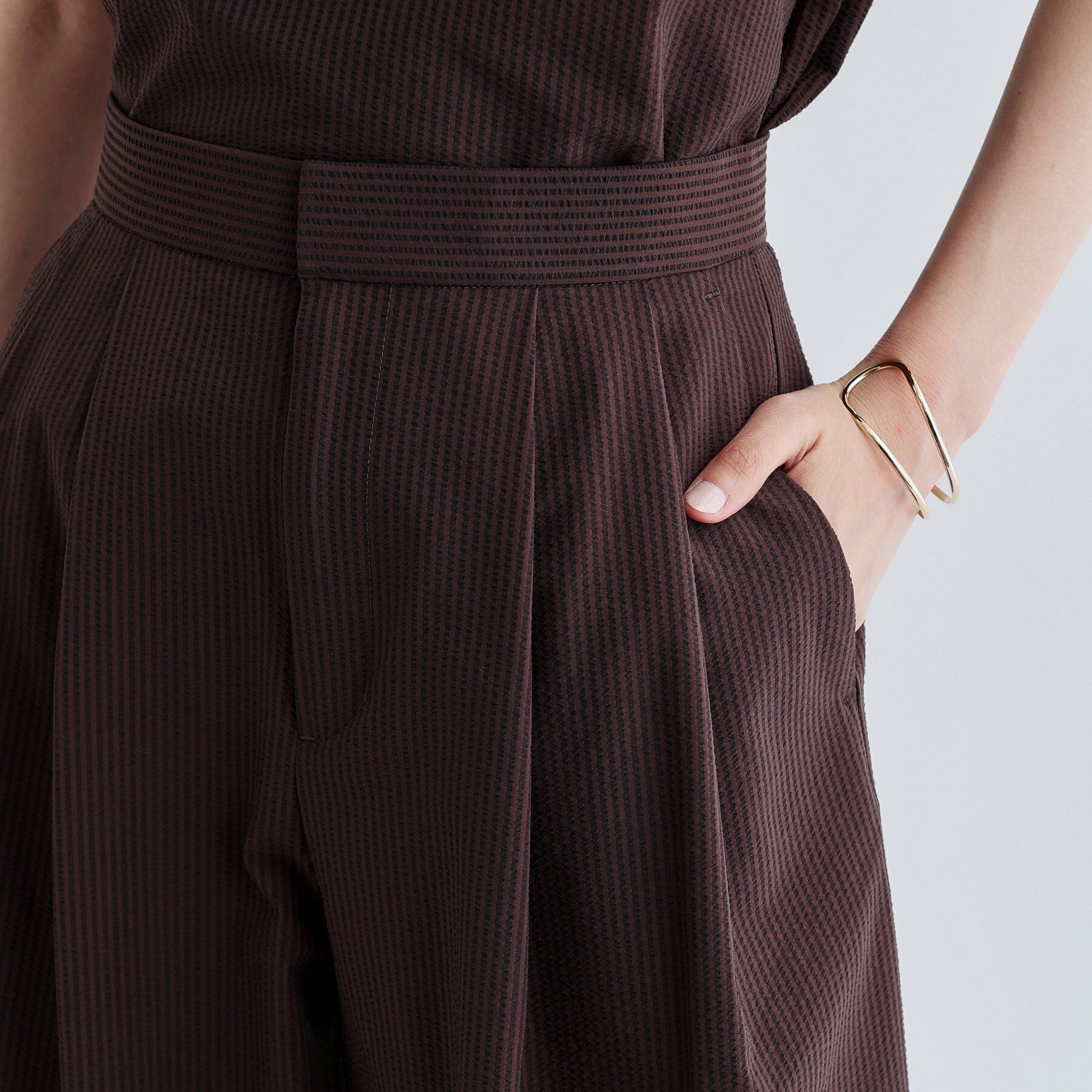 GALLEST「【セットアップ可能】ストライプサッカーワイドパンツ【洗える/カセット服】」|その他|