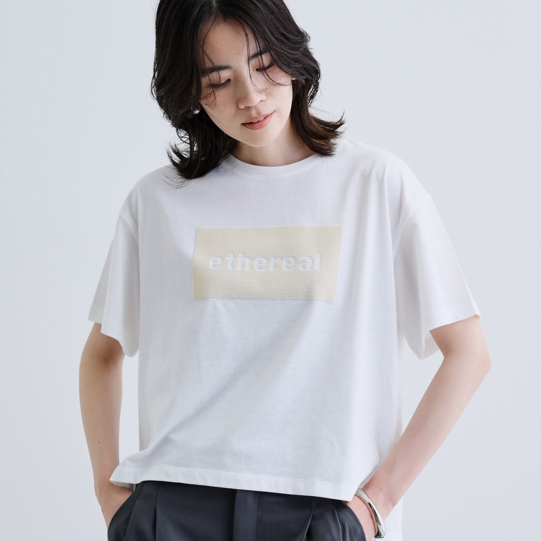 GALLEST「シリコンロゴプリントT」|Tシャツ・カットソー|ホワイト(001)