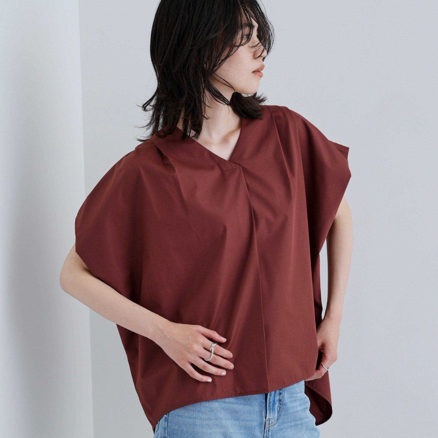 GALLEST「スリーブレスタックブラウス」|シャツ・ブラウス|