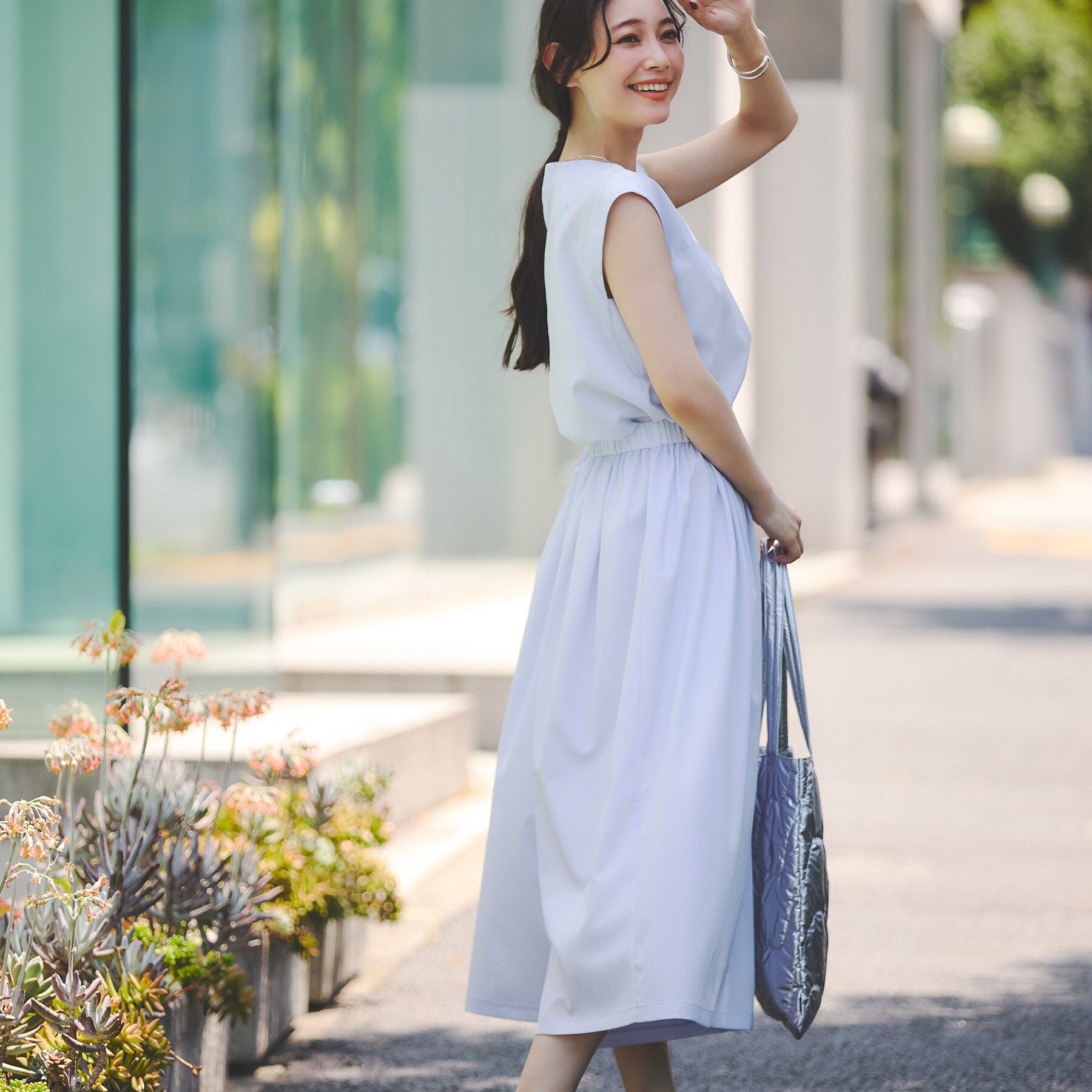 INDIVI「【クールエアー素材／UVケア／セットアップ可能】エアリーフレアパンツ」|その他|