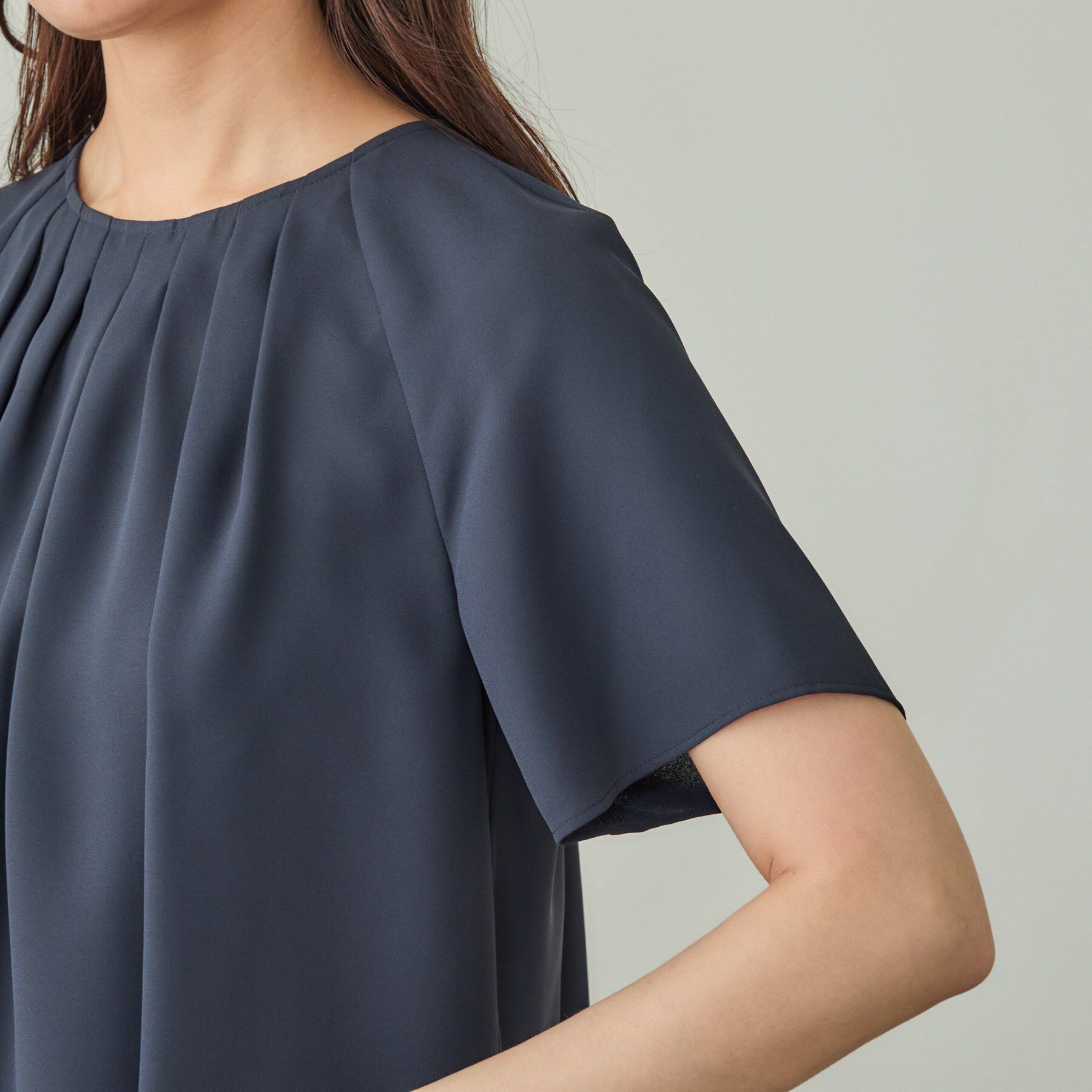 INDIVI「【UVケア】タックブラウス」|シャツ・ブラウス|