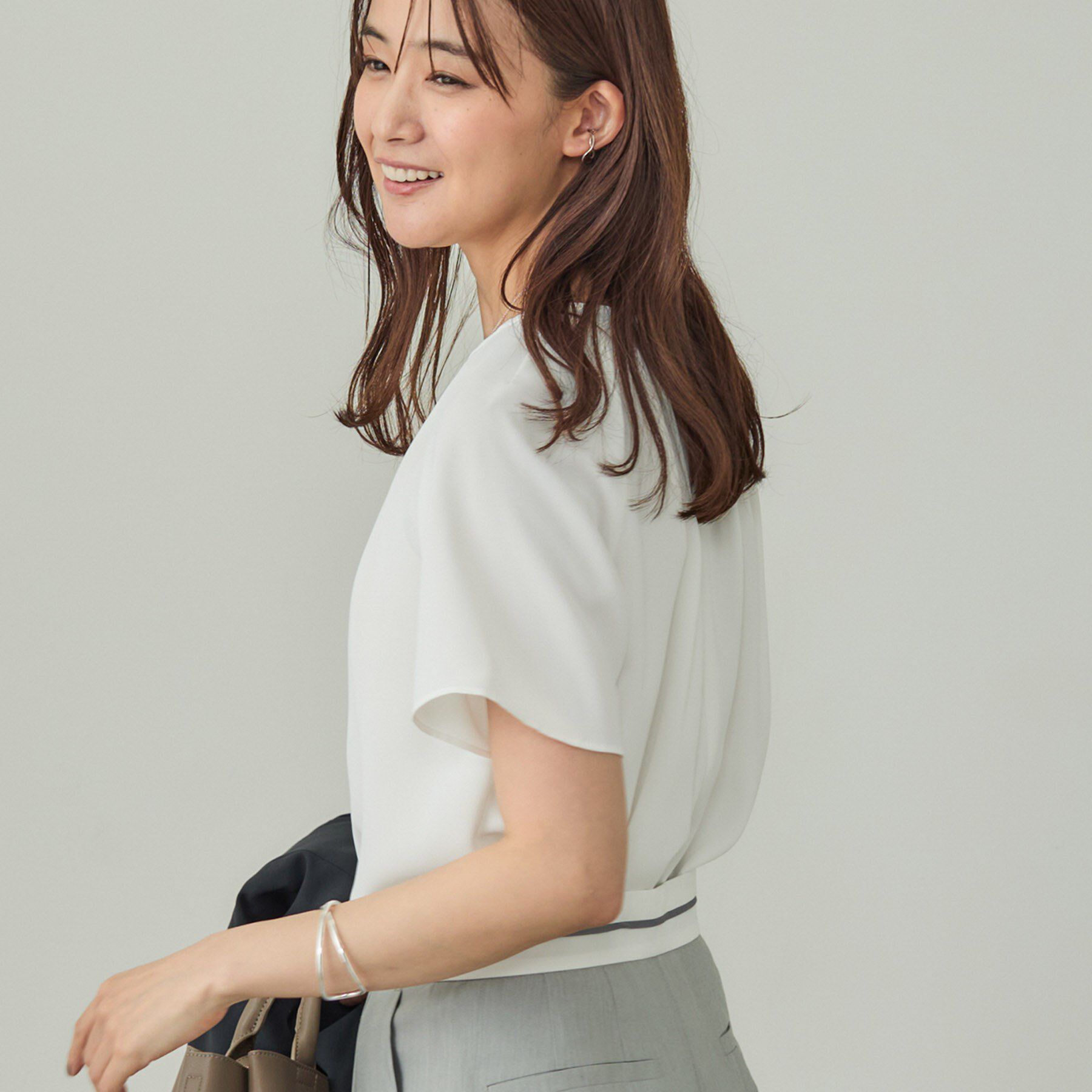 INDIVI「【UVケア】タックブラウス」|シャツ・ブラウス|