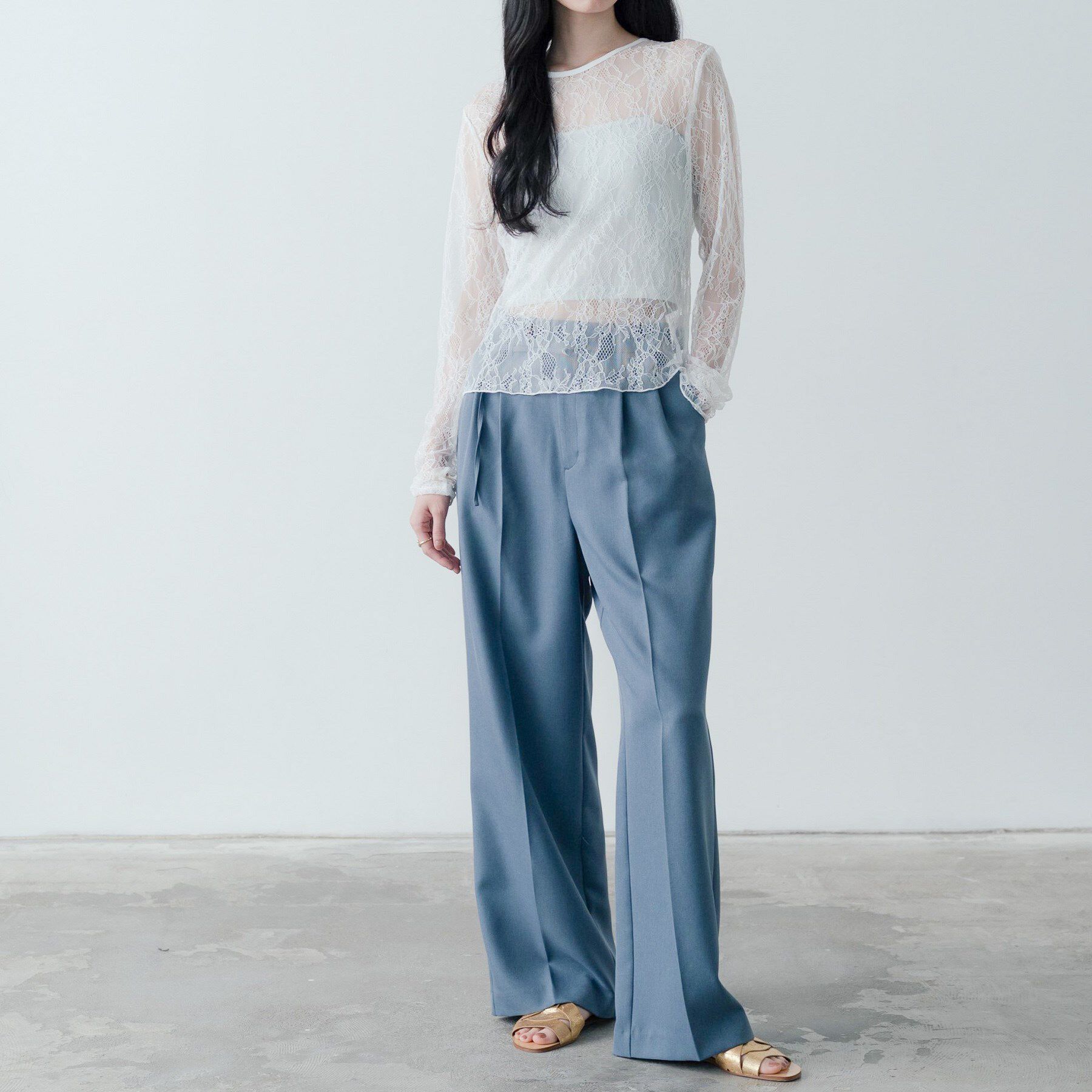 GALLEST「レースストレッチカットソー」|Tシャツ・カットソー|