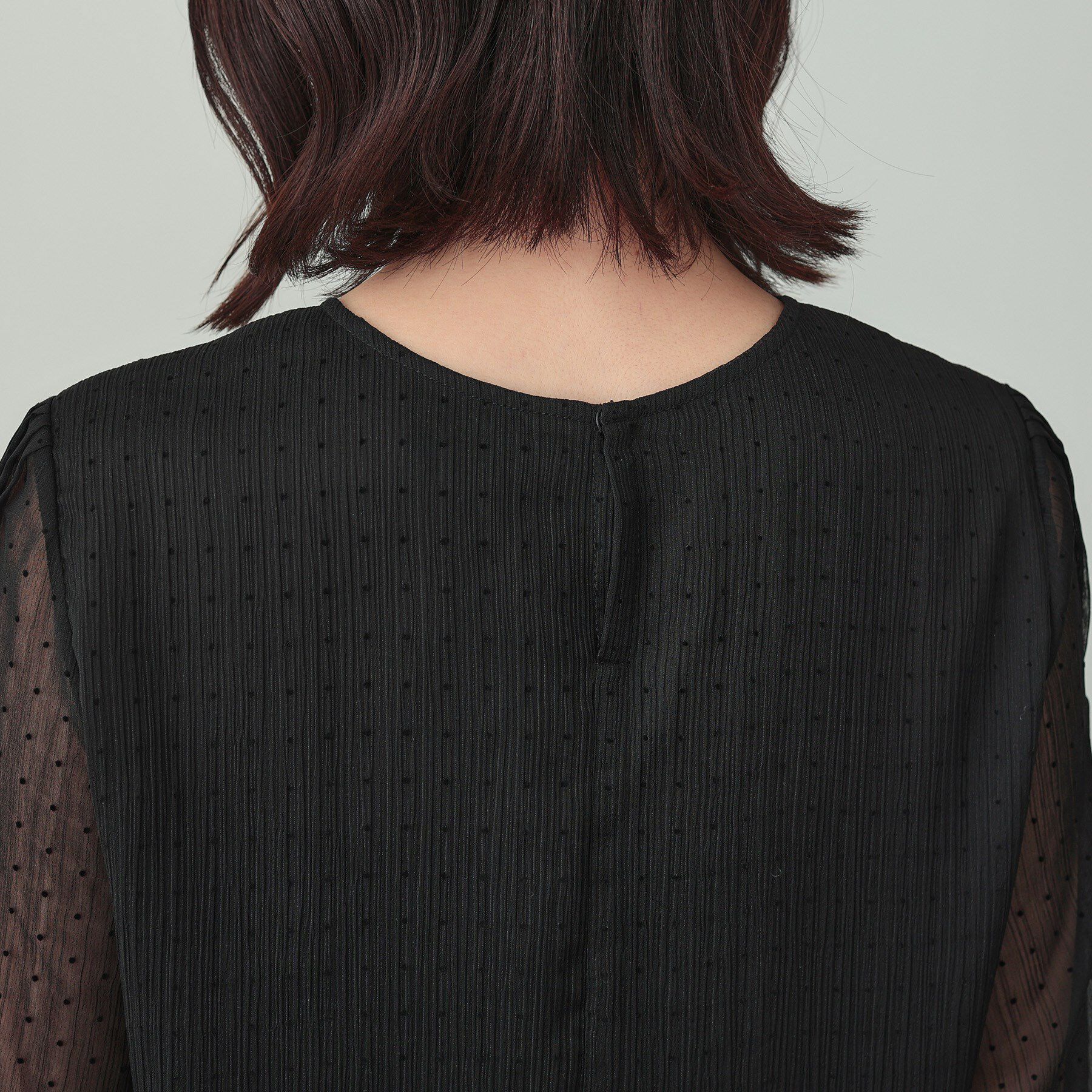 INDIVI「フロッキードットブラウス」|シャツ・ブラウス|