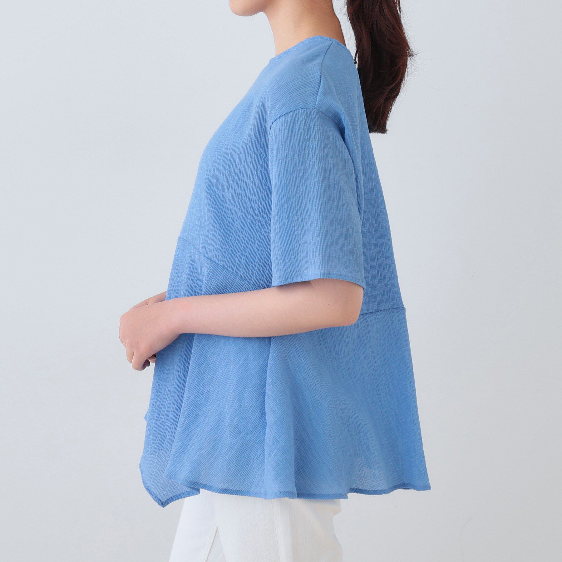 INDIVI「【洗える】ペプラムトップス」|Tシャツ・カットソー|